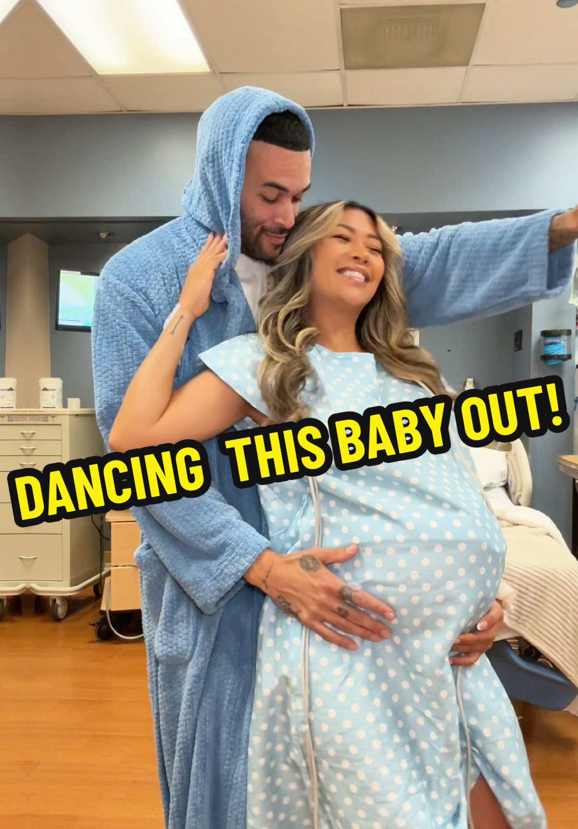 A post by @lianev on TikTok caption: Dancing this baby out! It’s go time! 😅 #pregnant