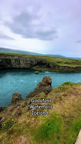 A post by @countryjunction on TikTok caption: Godafoss falls in Iceland 🤩 #iceland #godafoss #waterfalls #travel #travellife #foryoupage 