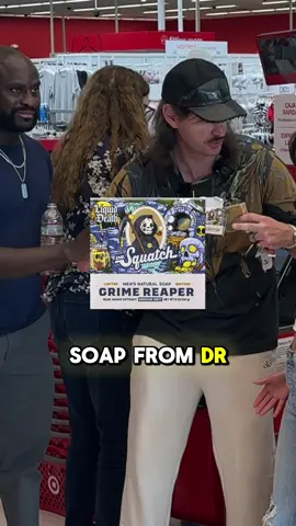 A post by @brad_podray on TikTok caption: Social Experiment: Rewarding the first person who pays for my @Dr. Squatch @Liquid Death soap. Available on target.com & @target stores nationwide. #kindness #socialexperiment #ad #drsquatchsponsor 