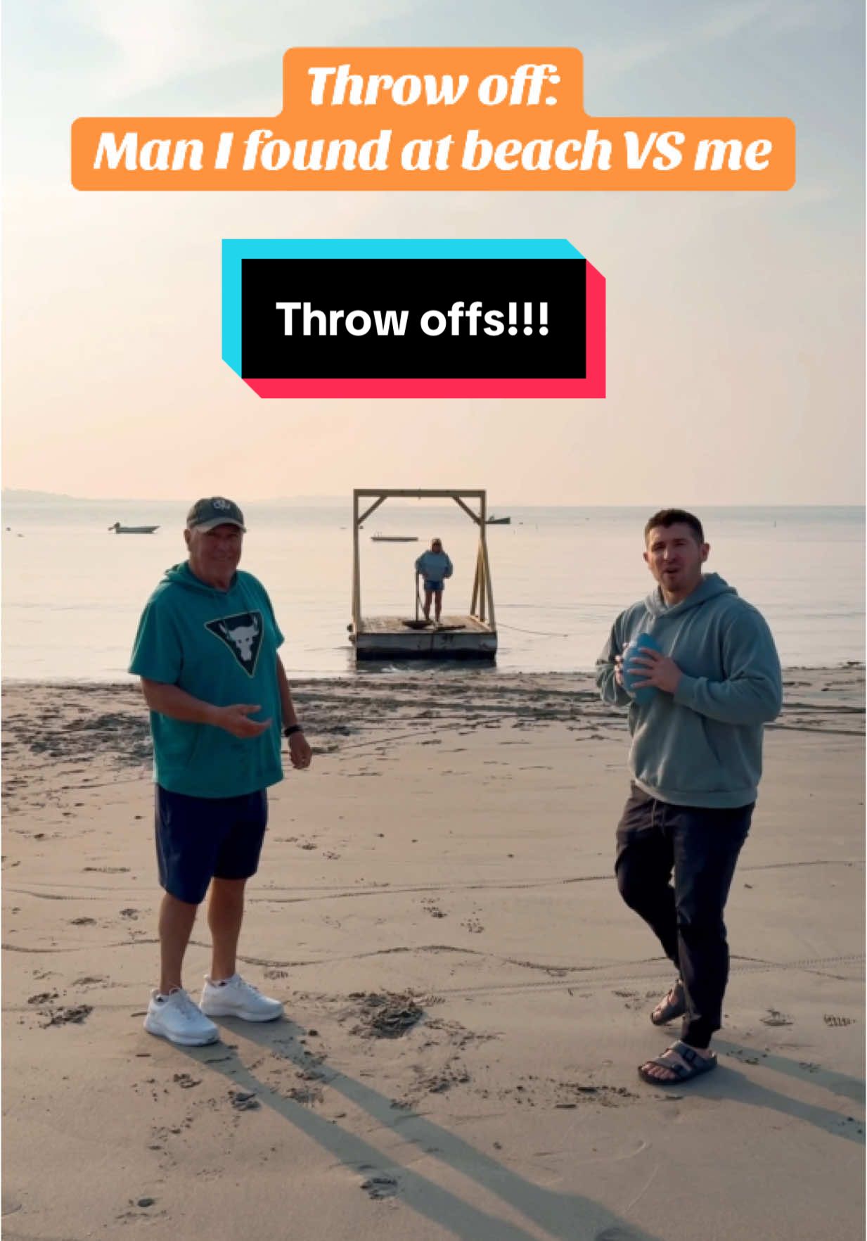 A post by @paulieepaull on TikTok caption: Three throw offs!!! How many did I win?? #trickshot #football #baseball 
