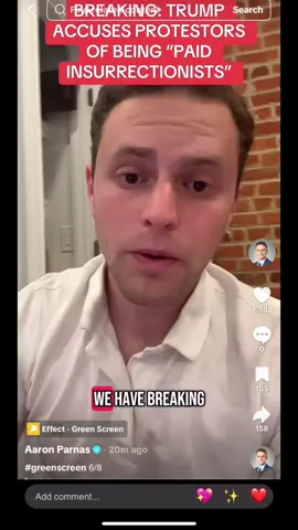 A post by @.tricktales on TikTok caption: The way @Aaron Parnas is on top of that news needs to be studied , excellent work #breakingnews 