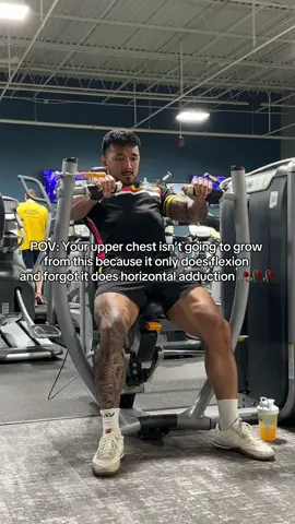A post by @jpgcoaching on TikTok caption: All the homies hate it when their upper chest forgets it’s a horizontal adductor 😔 #chestday #chest #fyp For personalized 1:1 coaching apply on my site For $1 a day science based 3-4 day programs you can find them in the same place! Supps- @Legion Supplements code JPGCOACHING