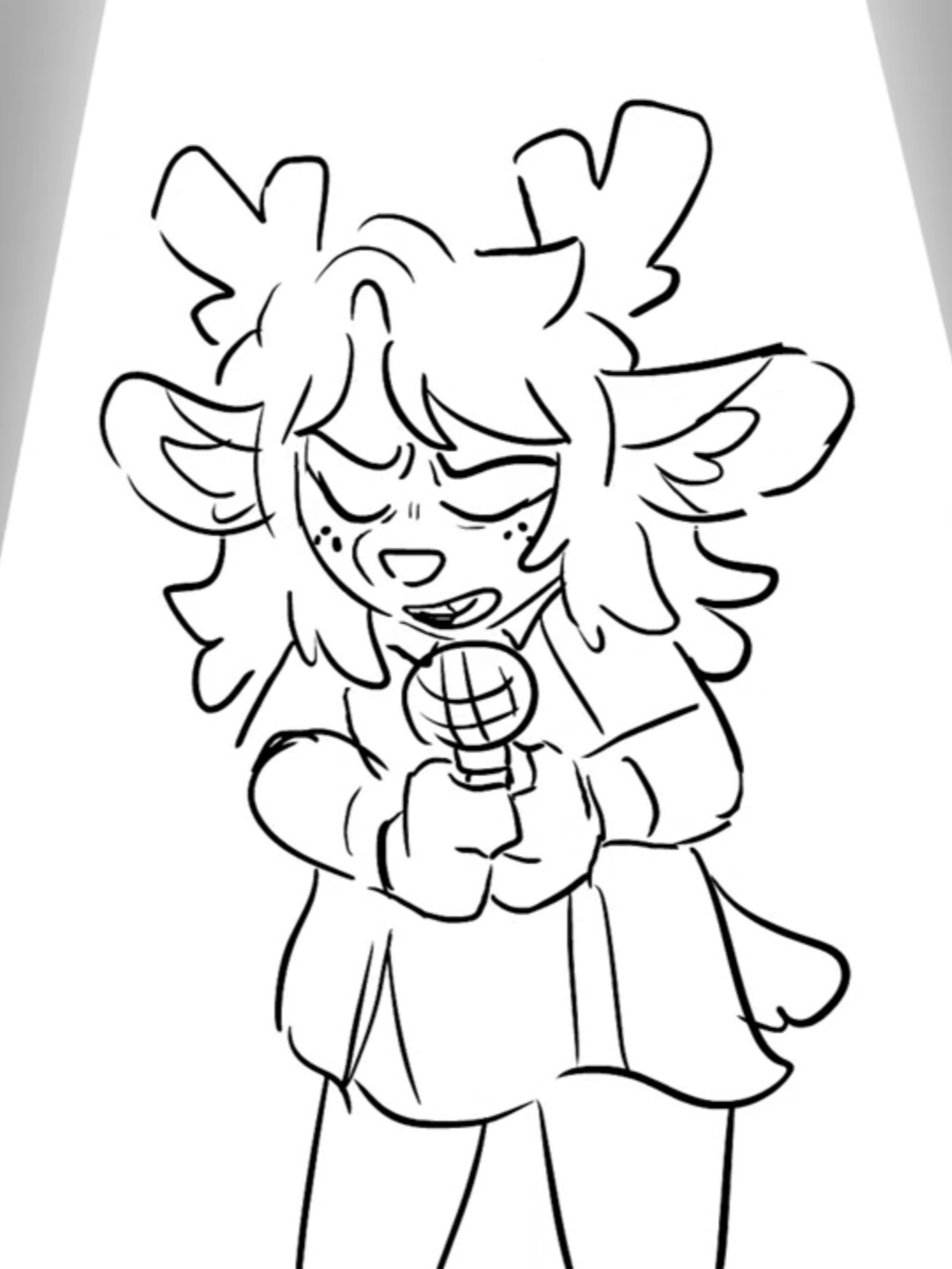A post by @kittensneeze on TikTok caption: Throwback to the #deltarune animatic I made a few years ago... still gotta play the new chapters tho... For now take part 1 of the 3 silly shorts I did of the sillies singing karaoke of random Smule audios I found #Animation #suselle #noelledeltarune #susiedeltarune #animatic #fyp #memes