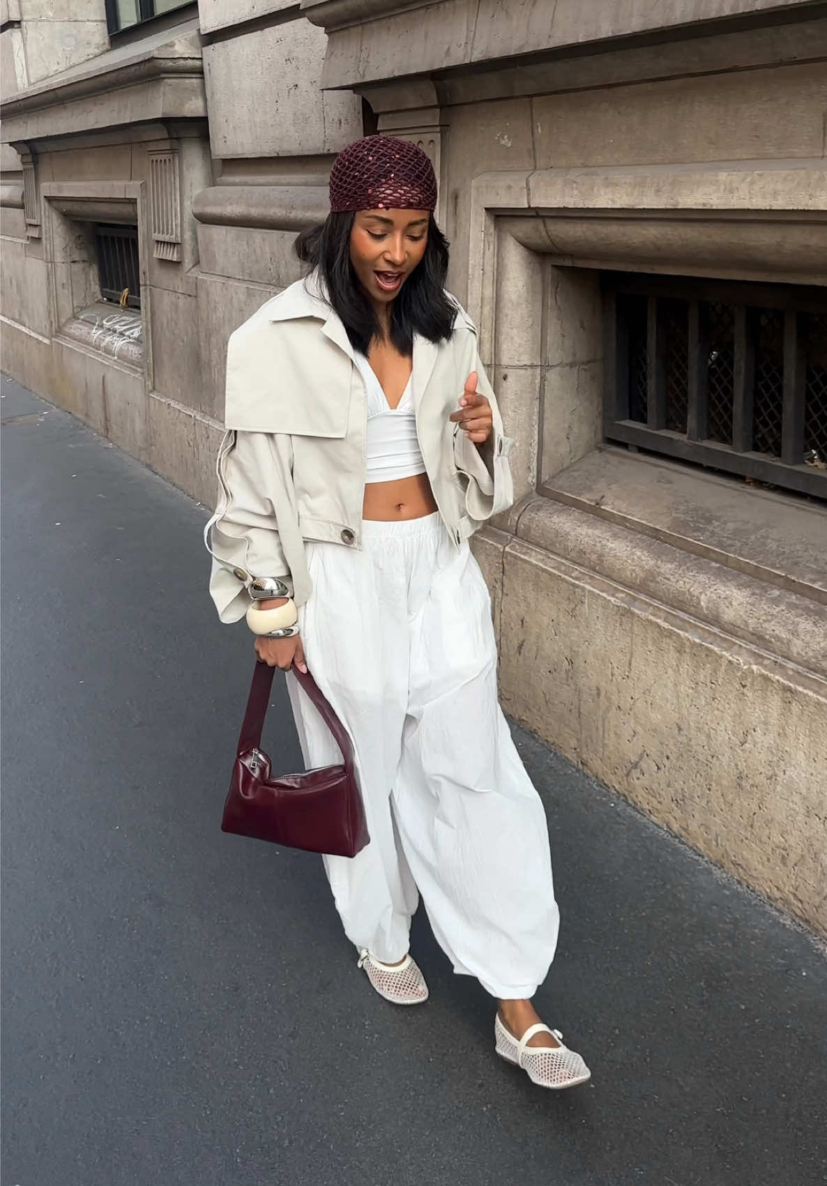 A post by @sarahndiaye on TikTok caption: Another summer OOTD in Paris !! @BOUGUESSA @Tony Bianco @BERSHKA @asos #ootd #paris 