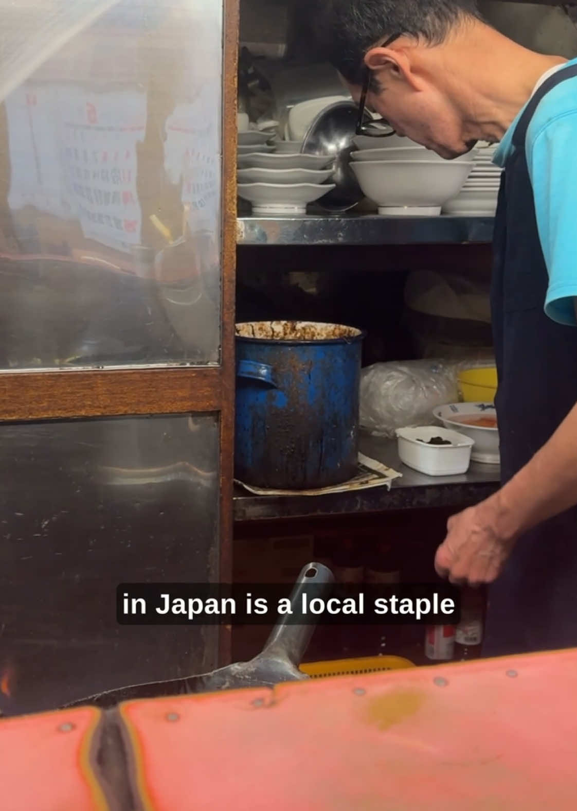 A post by @japaneat on TikTok caption: It might be dirty, but this local shop in Japan is keeping the locals fed. #japanlife #fyp #japan #foodjapan #japanesefood 