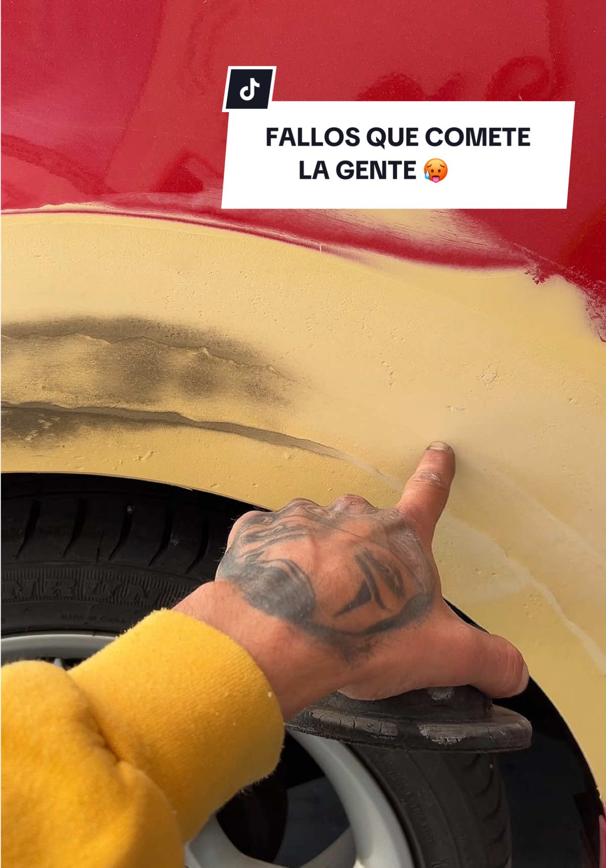 A post by @chivitocars on TikTok caption: Aprende a usar la guía de lijado…🥵 #coches #chapaypintura #chivitocars #pintura #reparacion #parati 