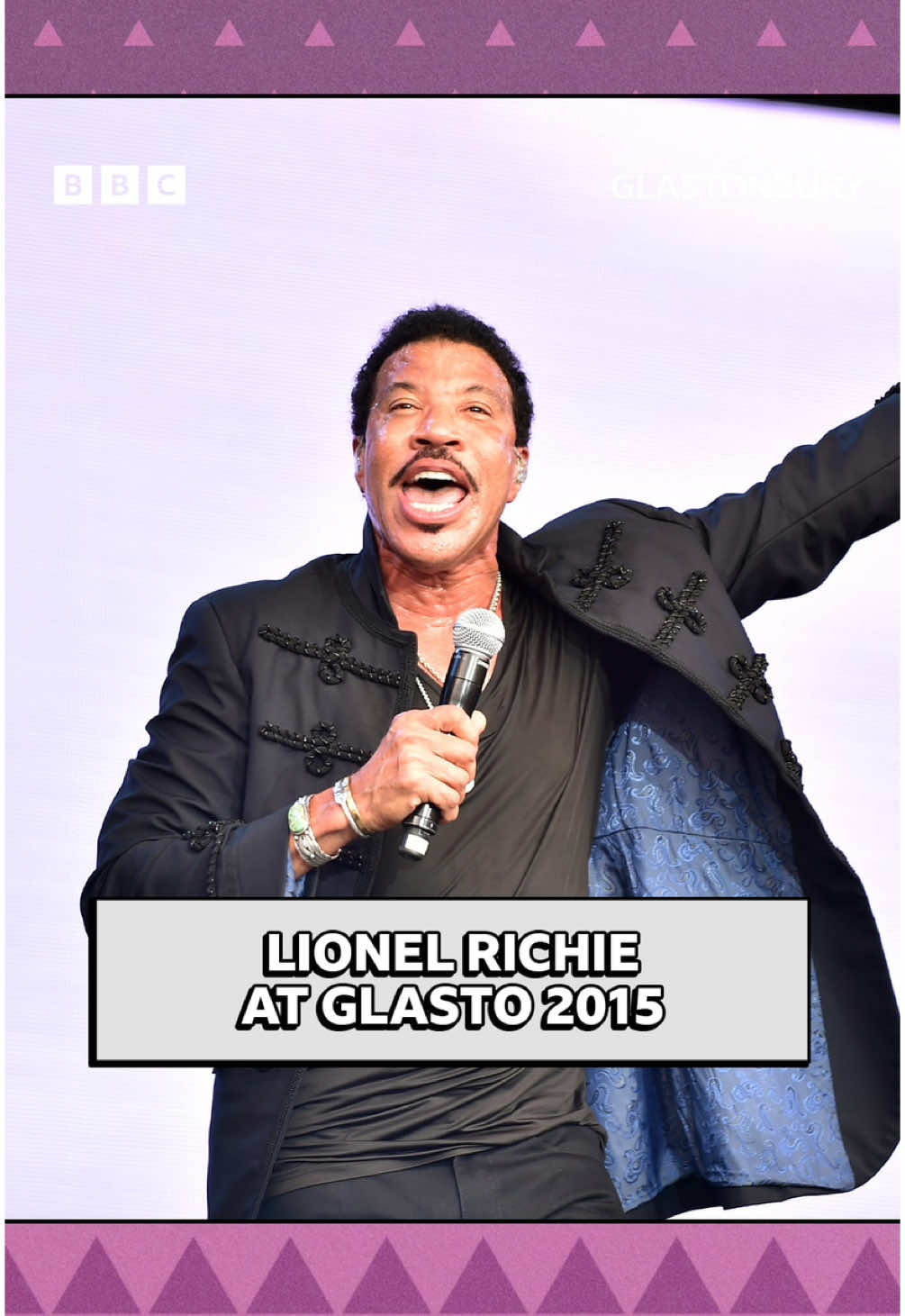 A post by @bbc on TikTok caption: What a feeling ❤️ Lionel Richie's 2015 legends slot was just unforgettable ✨ Watch Glastonbury hits on iPlayer #Glastonbury #BBCGlasto #LionelRichie