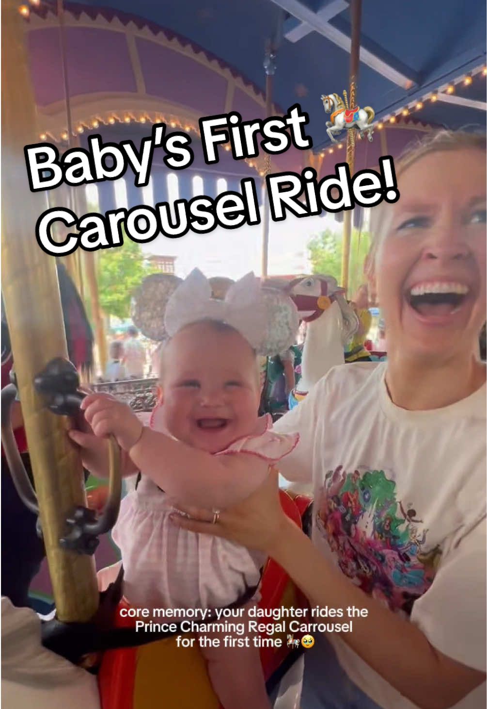 A post by @disneyparks on TikTok caption: She is us for real 🥹 (via @Taylor | first time mom) #DisneyWorld#DisneyWorld #DisneyRides 