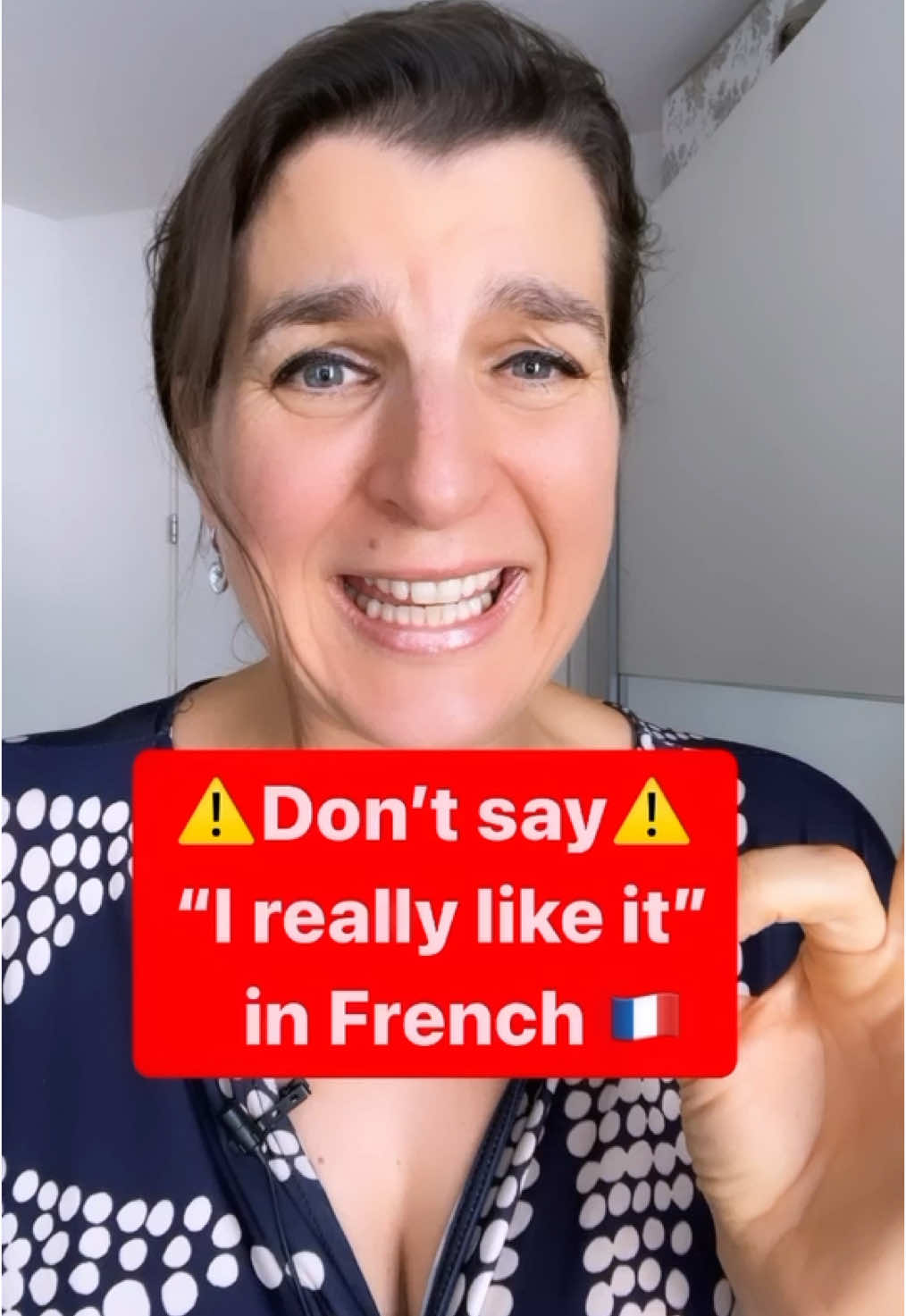 A post by @learnfrenchwithmaud on TikTok caption: Don’t say I really like it in french 😉 Do you want to learn even more French ?  ➡️Every Sunday an entire workshop with a long exclusive videos + subtitles + text & audio + Exercices &bonus 🥰  ➡️ Every Wednesday a podcast🎙️ Sign up here ⬇️ (direct link in Bio) https://learnfrenchwithmaud.substack.com 🇫🇷☺️😍🙌 Ecris, répète et à bientôt (Write Repeat and see you soon ) [learn French, French vocabulary , French language, basic French words, vocabulary, English words, easy learning languages]