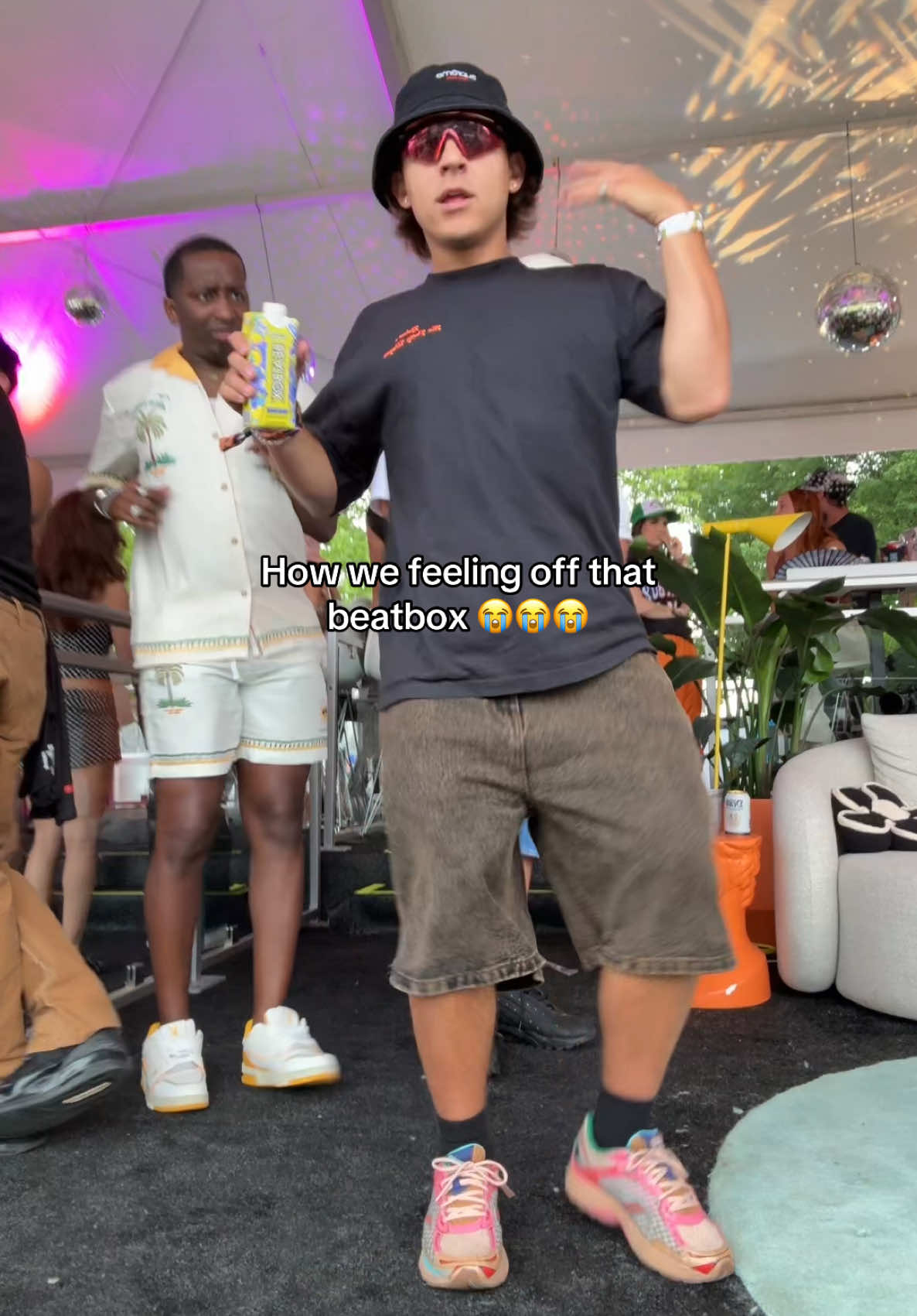 A post by @calegoes on TikTok caption: That @BeatBox Beverages🧃 make you start jiggin 🤣🤣🤣 @Markell Washington  @Cassidy Condie  @JUICE 