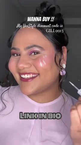A post by @the.m.spot on TikTok caption: @Romand Vietnam wanna buy this!!!  Go to my linktree “YesStyle” and get discount by using my code… GILL9913” This eye glitter is amazing and pigmented.  Available in more shades on YesStyle.  @YesStyle @YesStyleInfluencers 