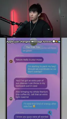 A post by @sushibae on TikTok caption: Group chats are about to get WILD 💬🗳️📱 #WWDC2025 #AppleEvent #iOS26 #imessageupdate 