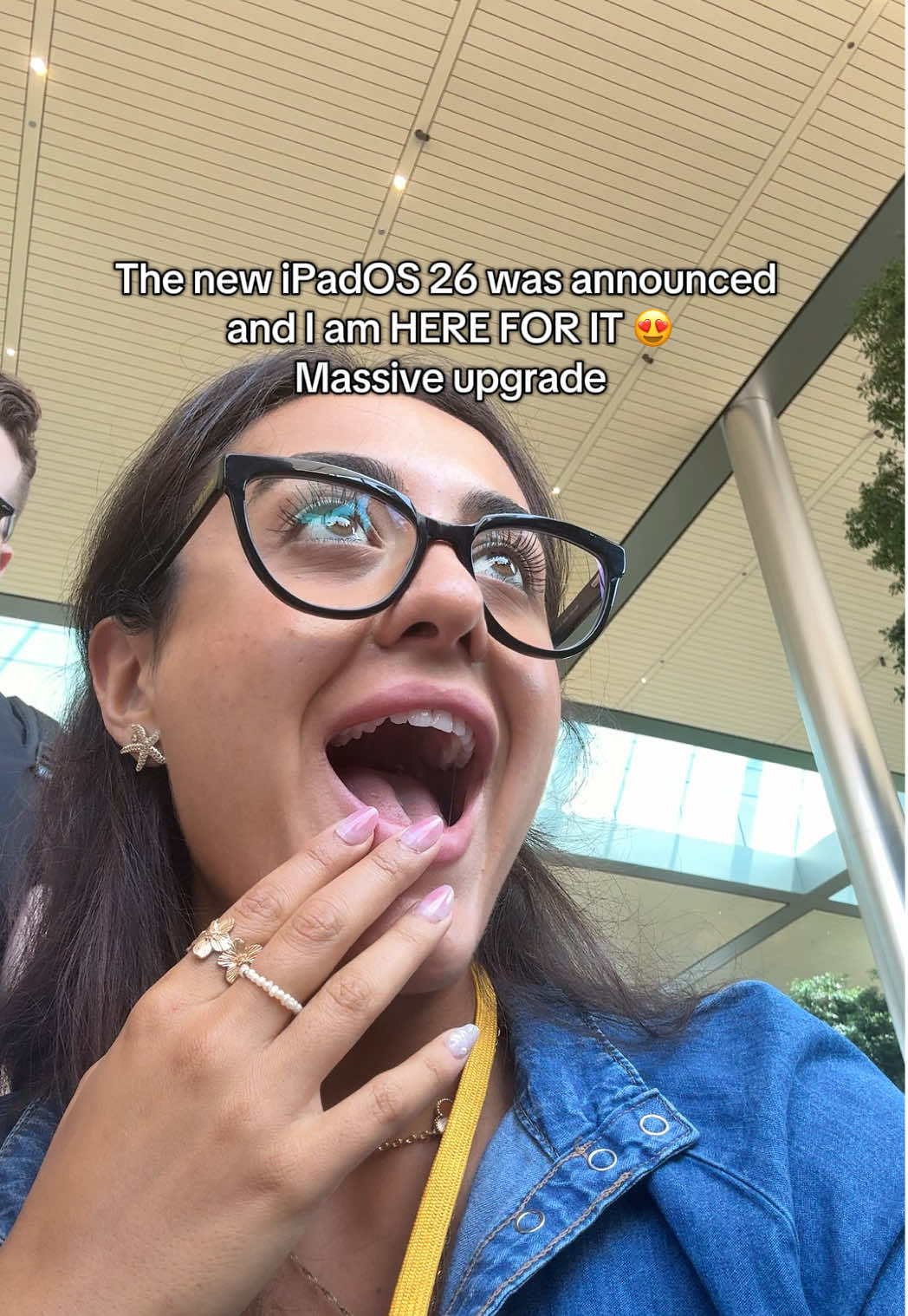 A post by @itsangelicageorges on TikTok caption: I been WAITING for this one, TURN IT UP #ipados26 #ipad #wwdc25 #wwdc #ios26 