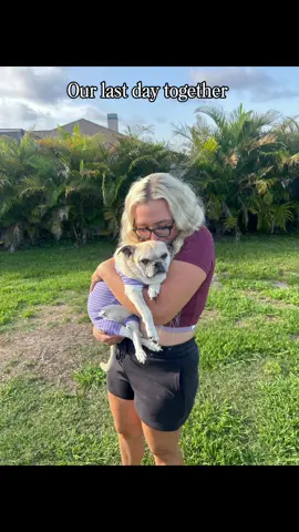 A post by @laurenthemortician on TikTok caption: My heart is so broken, I feel so empty without you here. But I know you are free, you left so peacefully snuggled with me. 15 years wasn’t enough with you, Bailey. I will miss you everyday for the rest of my life. #petloss #rainbowbridge🌈 #pug #souldog 