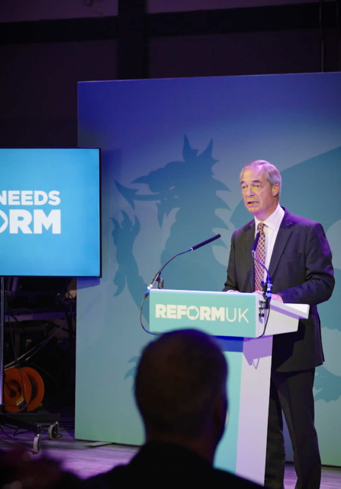 A post by @reformparty_uk on TikTok caption: A Reform government in Cardiff will deliver real change after 26 years of Labour failure.