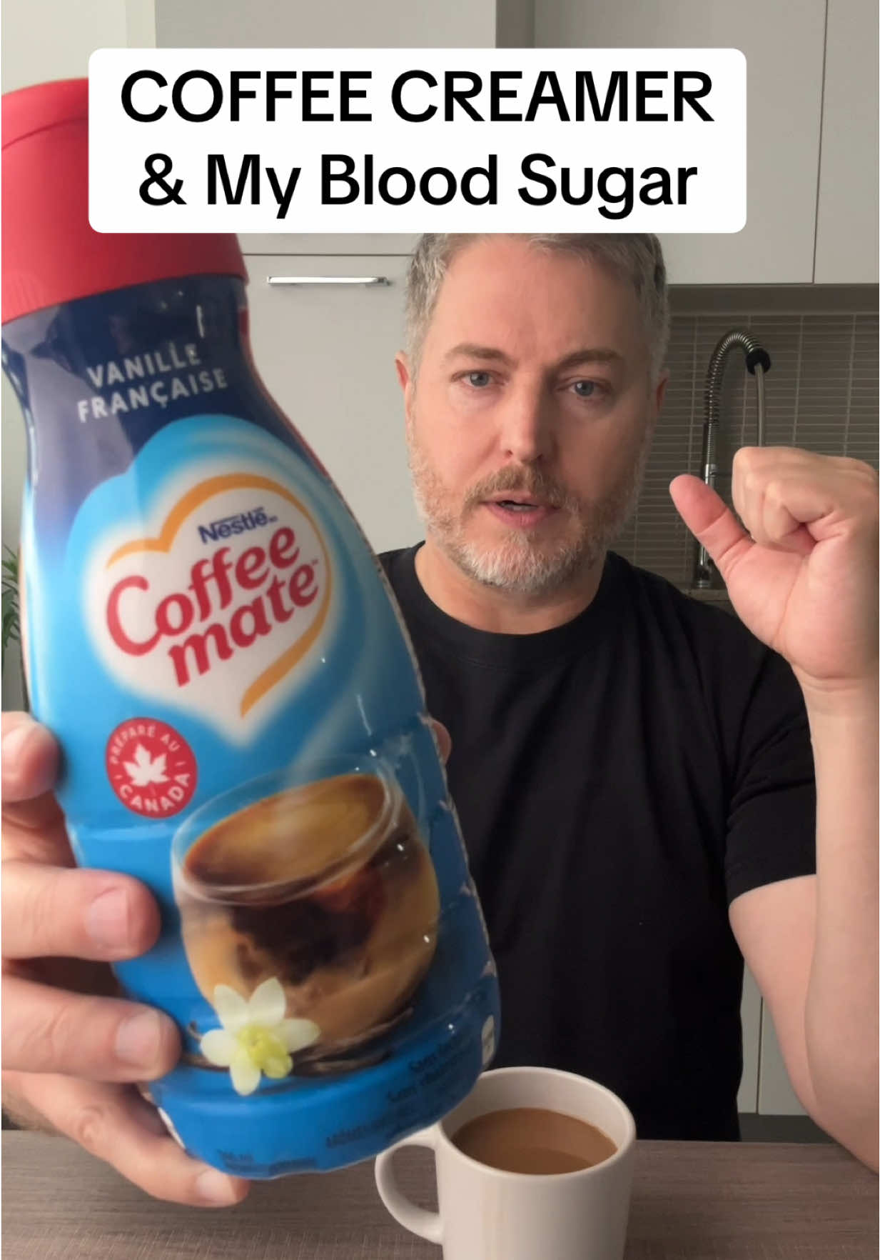 A post by @insulinresistant1 on TikTok caption: Coffee creamer and my blood sugar. How does it affect my glucose levels? ##bloodsugar##glucose##insulinresistant1##coffeecreamer