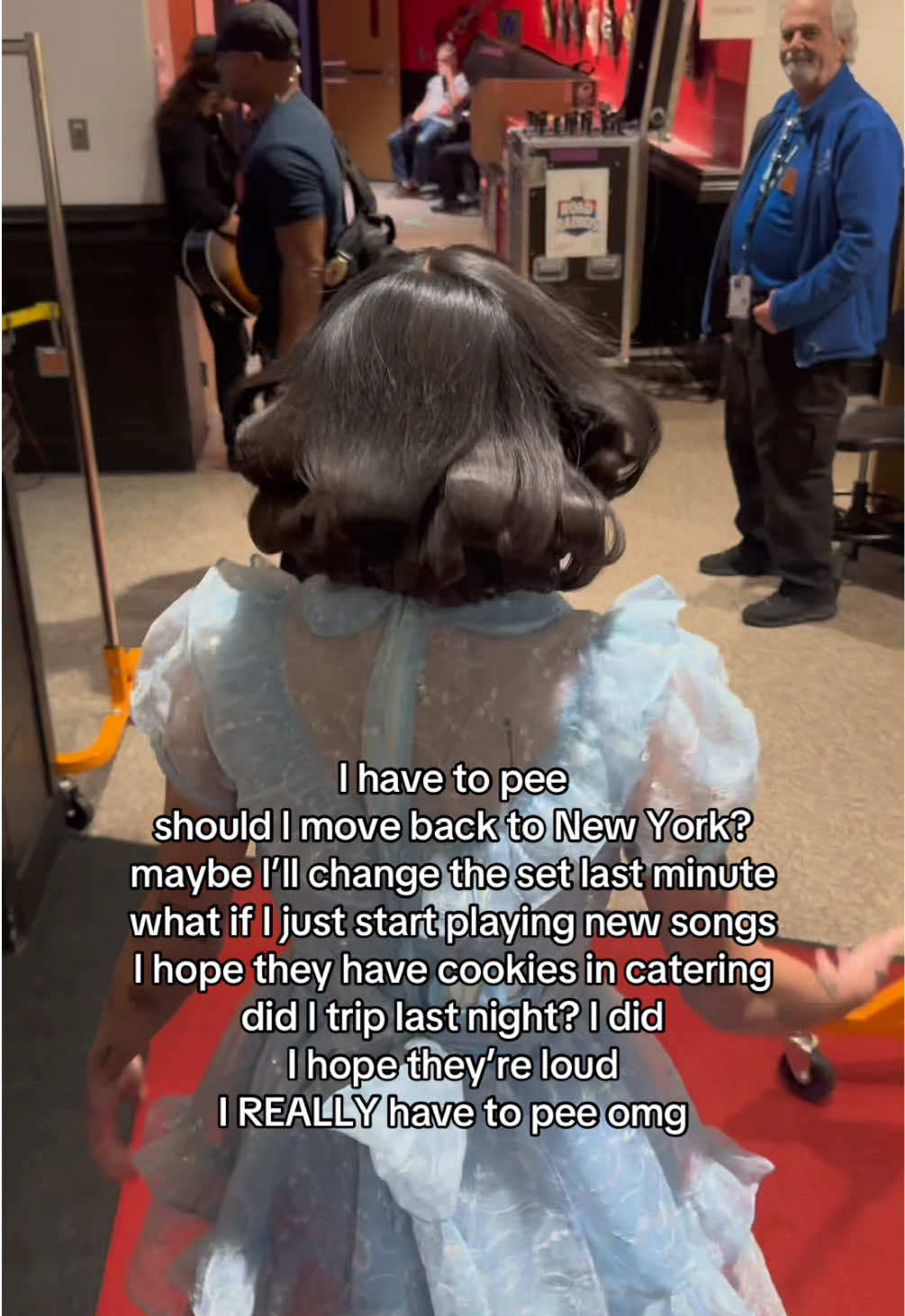 A post by @halsey on TikTok caption: my brain on the walk to stage 