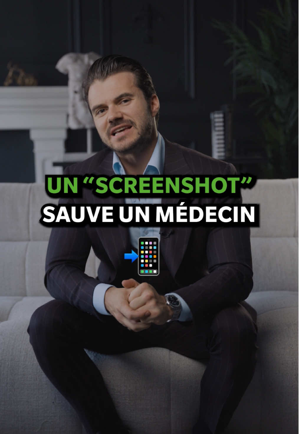 A post by @pc.jolicoeur on TikTok caption: Un “screenshot” sauve un médecin 📲 #pcjolicoeur