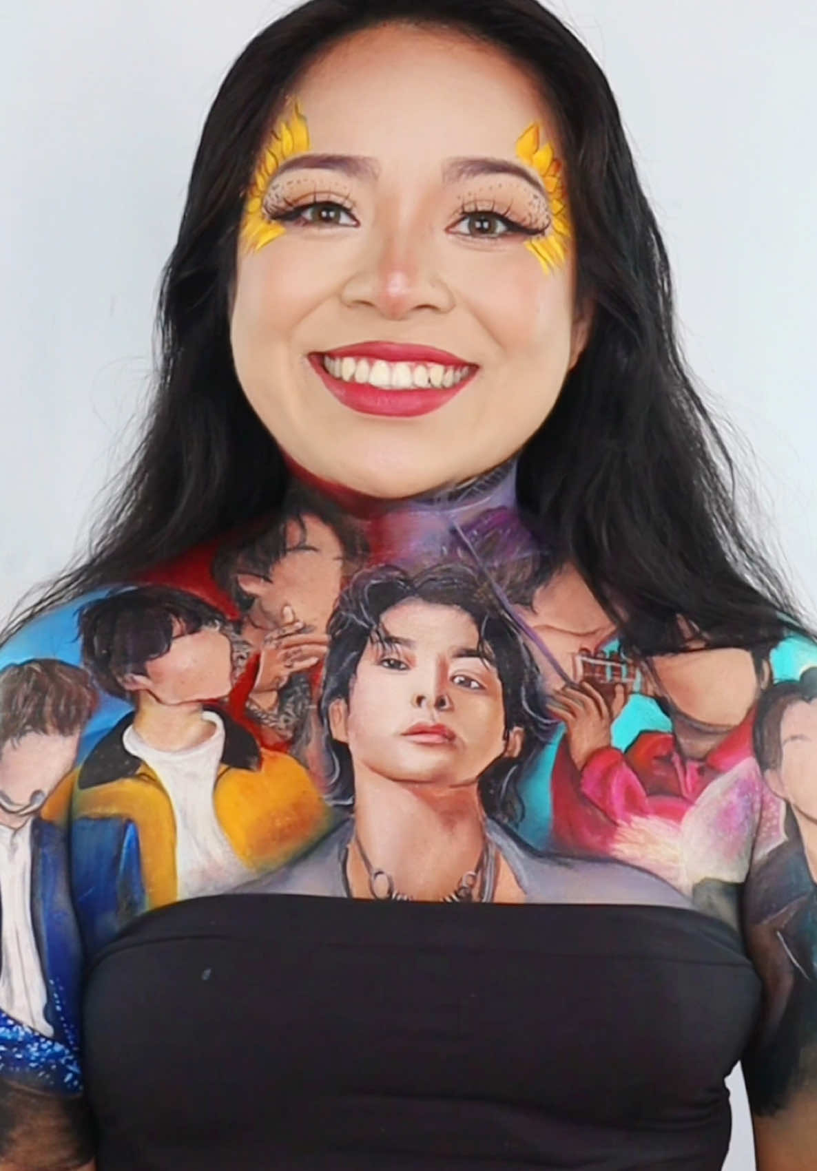 A post by @marcelaperaz on TikTok caption: Jk’s Makeup (2023) porque BTS está cerca de finalmente volver 🥹💜 #bts #bangtan #marcelaperaz 
