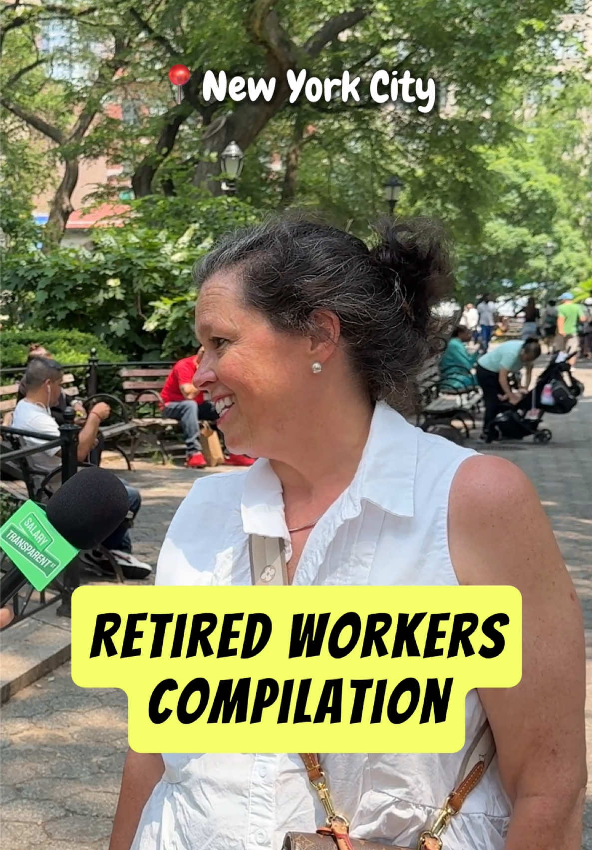 A post by @salarytransparentstreet on TikTok caption: How much did retired workers make at the beginning and ends of their careers? We asked a retired #UXDesigner from Chapel Hill, NC, a retired #Realtor from Nova Scotia, and a retired #FlightAttendant from New York! #salarytransparentstreet #salarytransparency #paytransparency #howmuchdoyoumake #retired #retiredlife #retiredadvice #retiredworker 