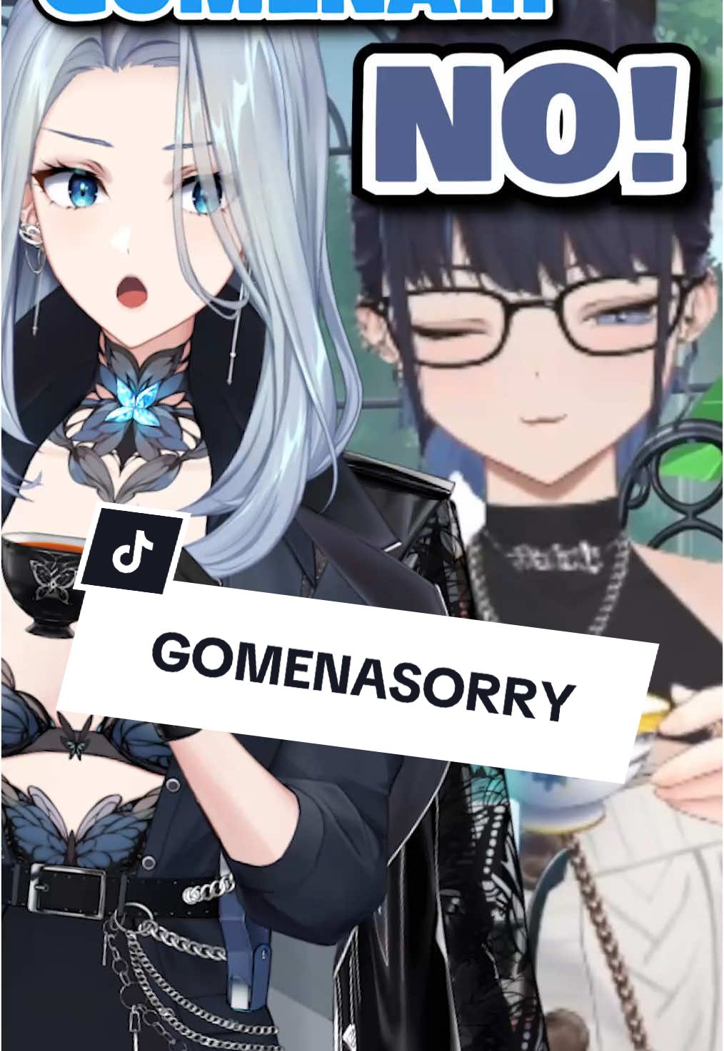 A post by @leeandlie on TikTok caption: GOMENASORRY 🤭  #vtuber #envtuber #vtuberclips #vtuberen #vshojo #vtubermemes 