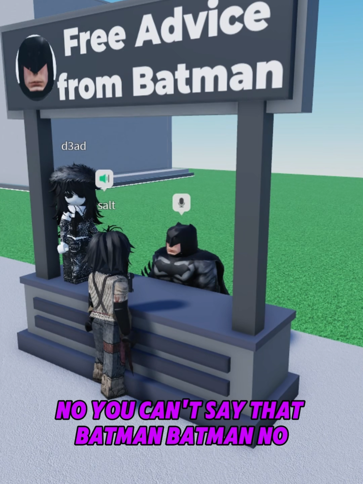 A post by @thebadmanbatman on TikTok caption: having fun in roblox! #batman #fyp #Gaming #challenge #xycba #prank #xyzabc #foryou #viral #foryoupage #funny #roblox