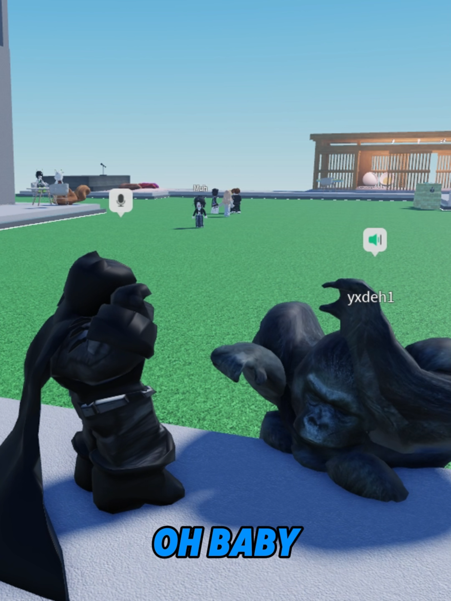 A post by @thebadmanbatman on TikTok caption: batman makes gorilla friend #batman #fyp #Gaming #challenge #xycba #roblox #foryou #funny #foryoupage #viral #edit