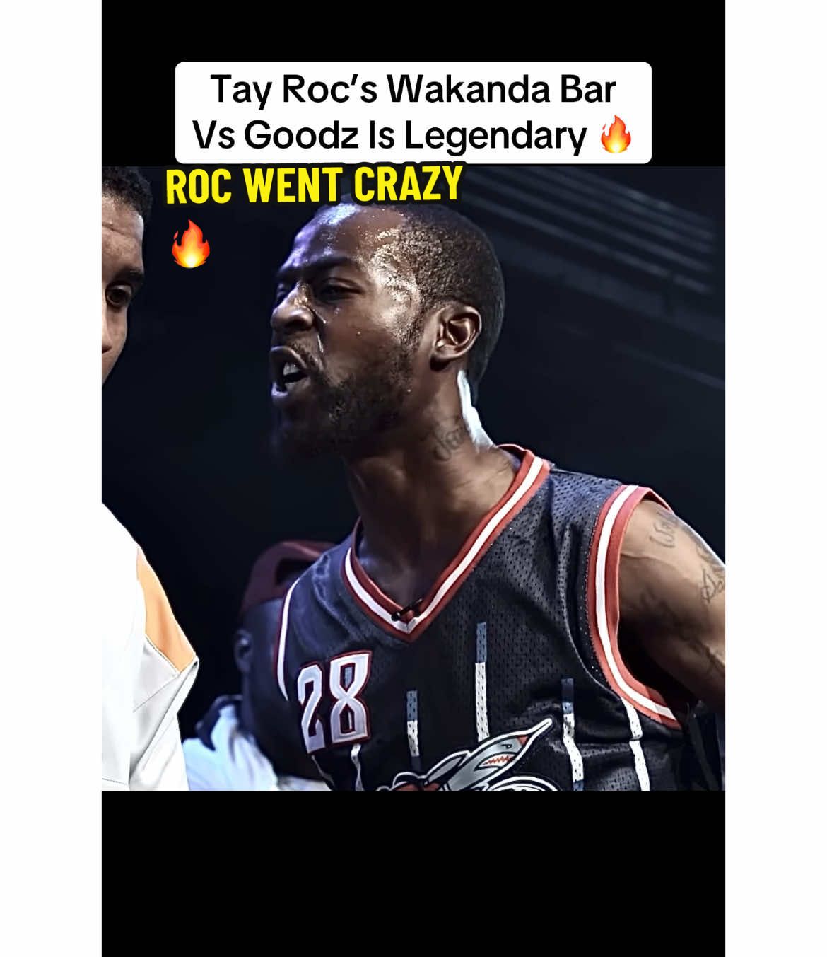 A post by @thegabewade on TikTok caption: Roc came out swinging #foryou #fypp #battlerap #rapbattle #battlerapbars #battleraphighlights #feature 