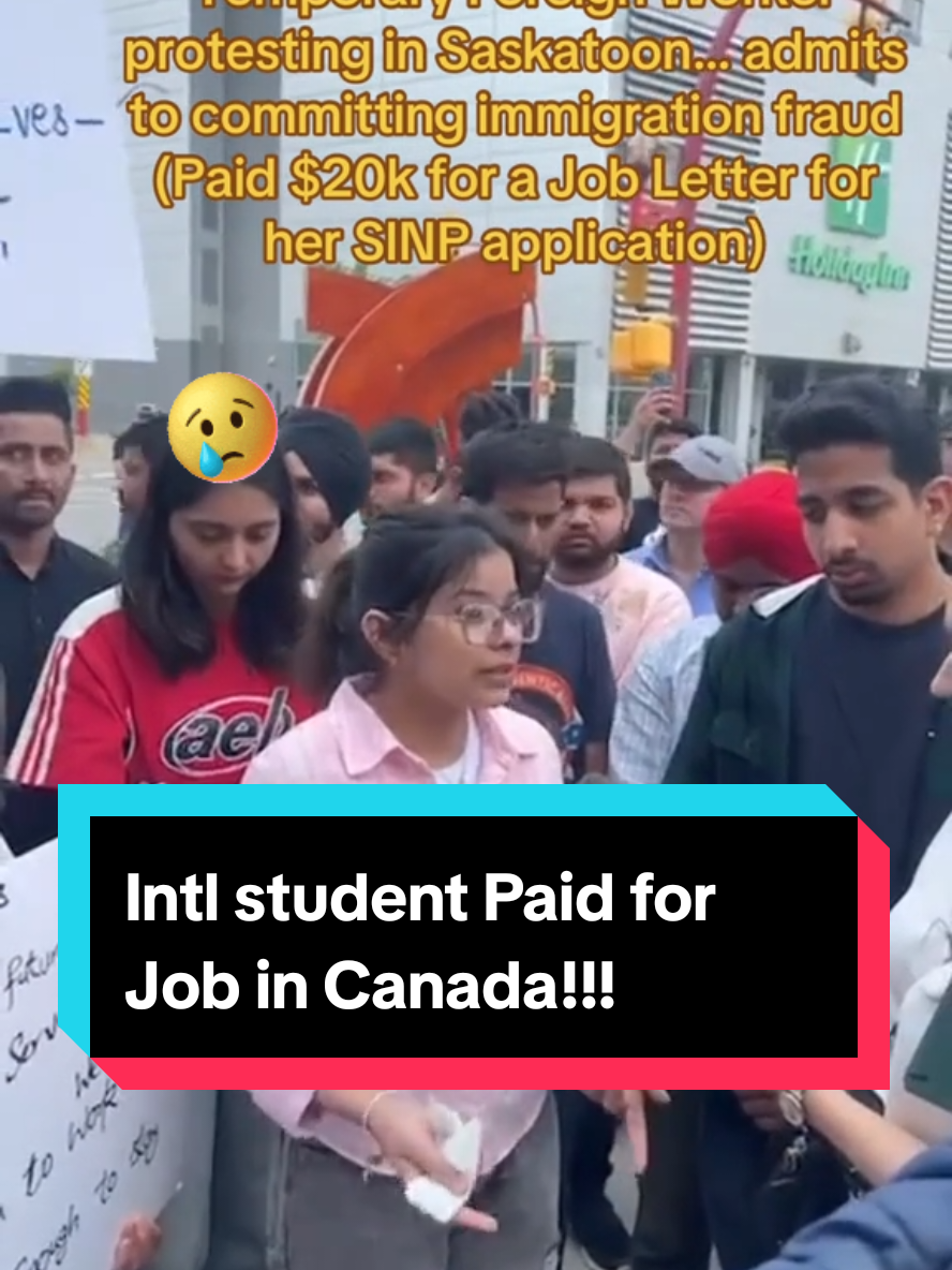 A post by @glowwriyah on TikTok caption: Did she just say that!!!!!!  #internationalstudents #pgwp  #internationalstudentincanada #indiansincanada #glowwriyah  #indianstudentprotest #Canada  #indianstudent #saskatchewan 