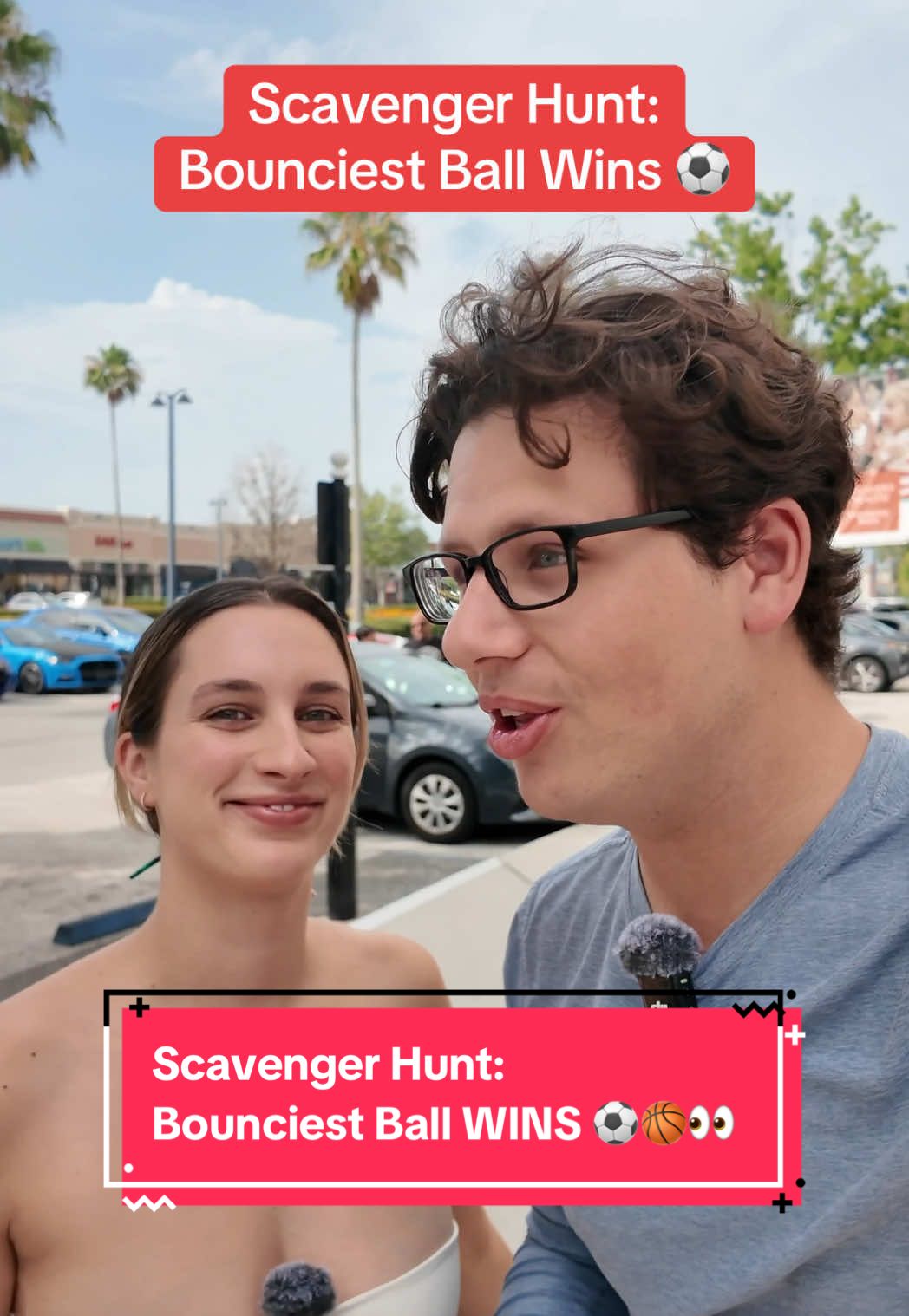 A post by @michael.dicostanzo on TikTok caption: The bouncy ball 1v1 that EVERYONE was asking for…😂🤷🏻‍♂️⚽️ #scavengerhunt 
