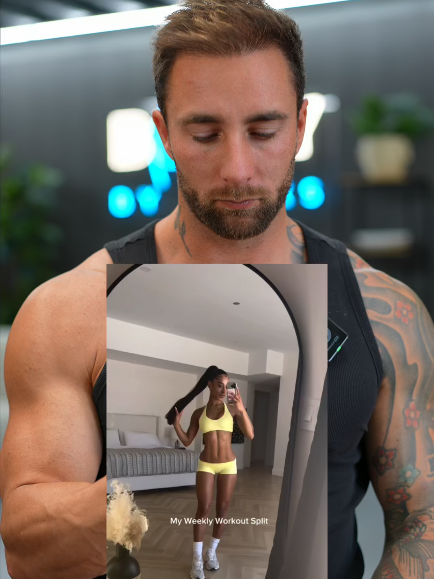 A post by @b00tybyjacks on TikTok caption: I was sent this video by a follower and she asked Is this womens body real? #realbody #abs #workout #workoutmotivation #reactionvideo #reaction
