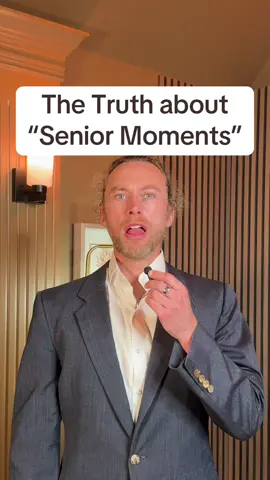 A post by @robertwblove on TikTok caption: The Truth About Senior Moments. #aging #memory #brainfog #seniormoments #alzheimers #aging #robertlove #robertwblove 