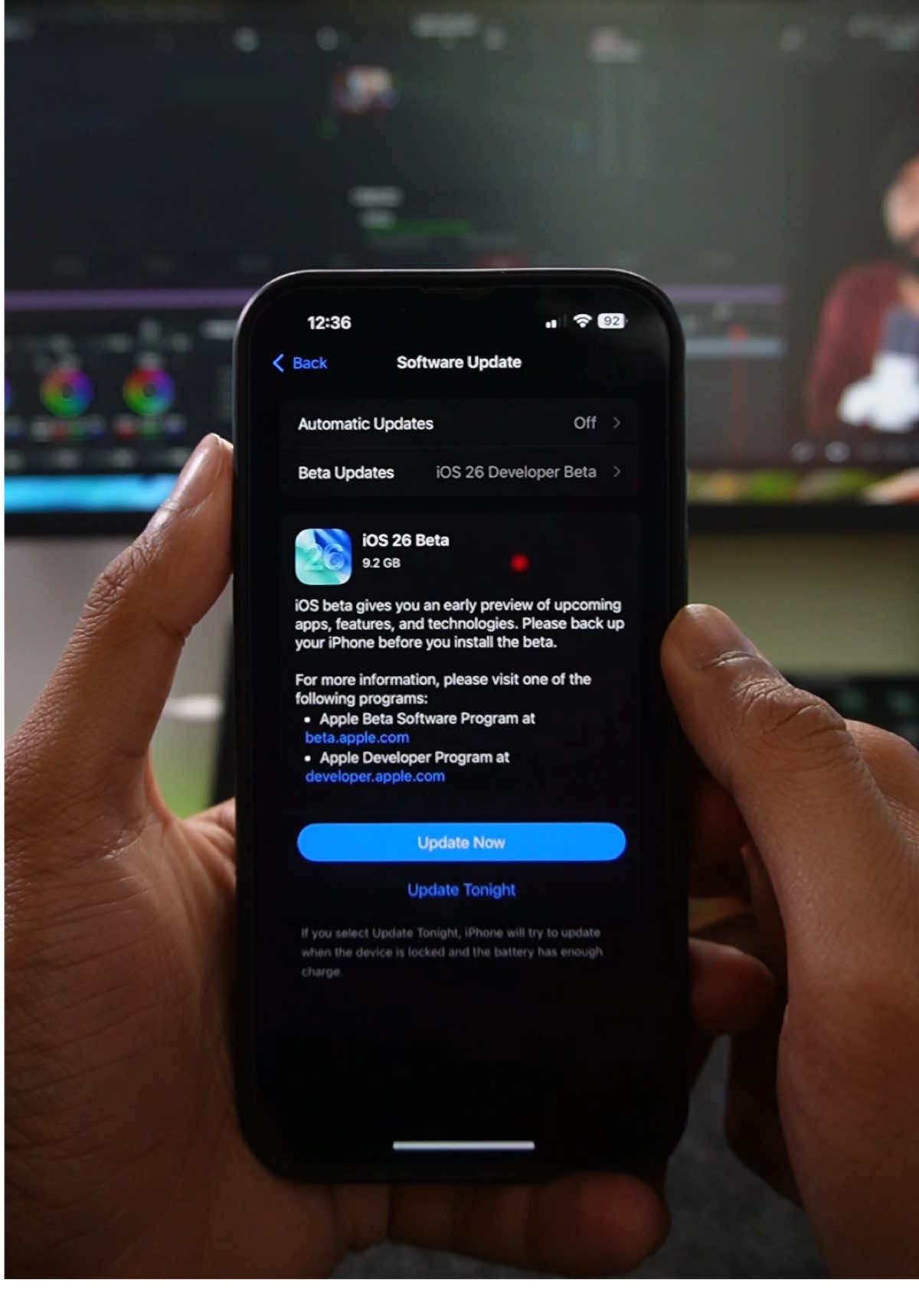 A post by @tech_with_gurventure on TikTok caption: iOS26 update  #ios26 #ios26beta #techwithgurventure #iphone #gurparmrakhra 