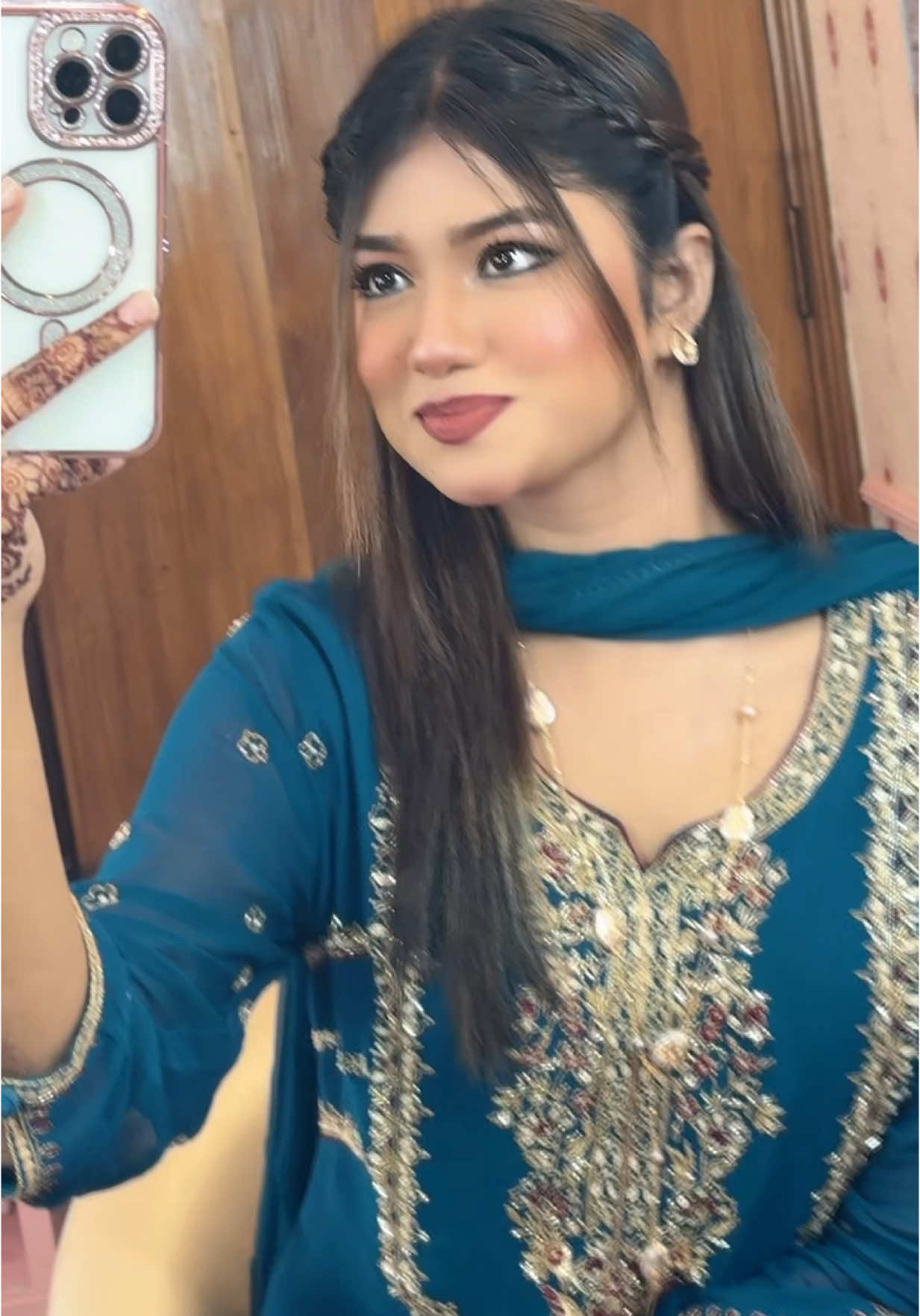 A post by @anjumanvibes on TikTok caption: Mua @anjumanglowstudio 
