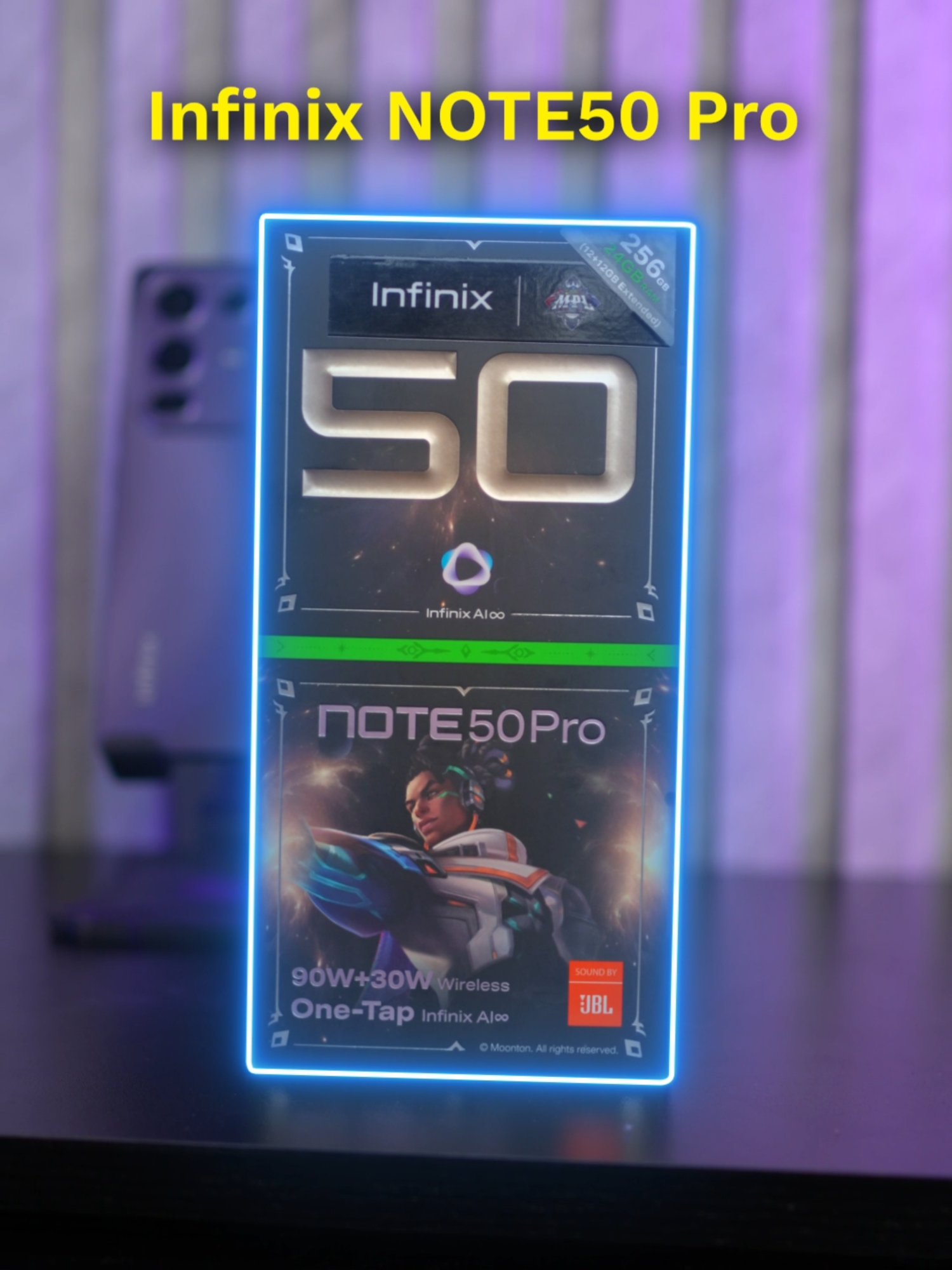 A post by @itsmelinson on TikTok caption: ទូរស័ព្ទ Gaming តម្លៃក្រោម 250$ តែ Performance លេងហ្គេមល្អ, អេក្រង់ធំ, Aiច្រើន, Camera ថតស្អាត --> Infinix NOTE50 Pro.#khemra #infinix #inifinixnote50pro #note50pro