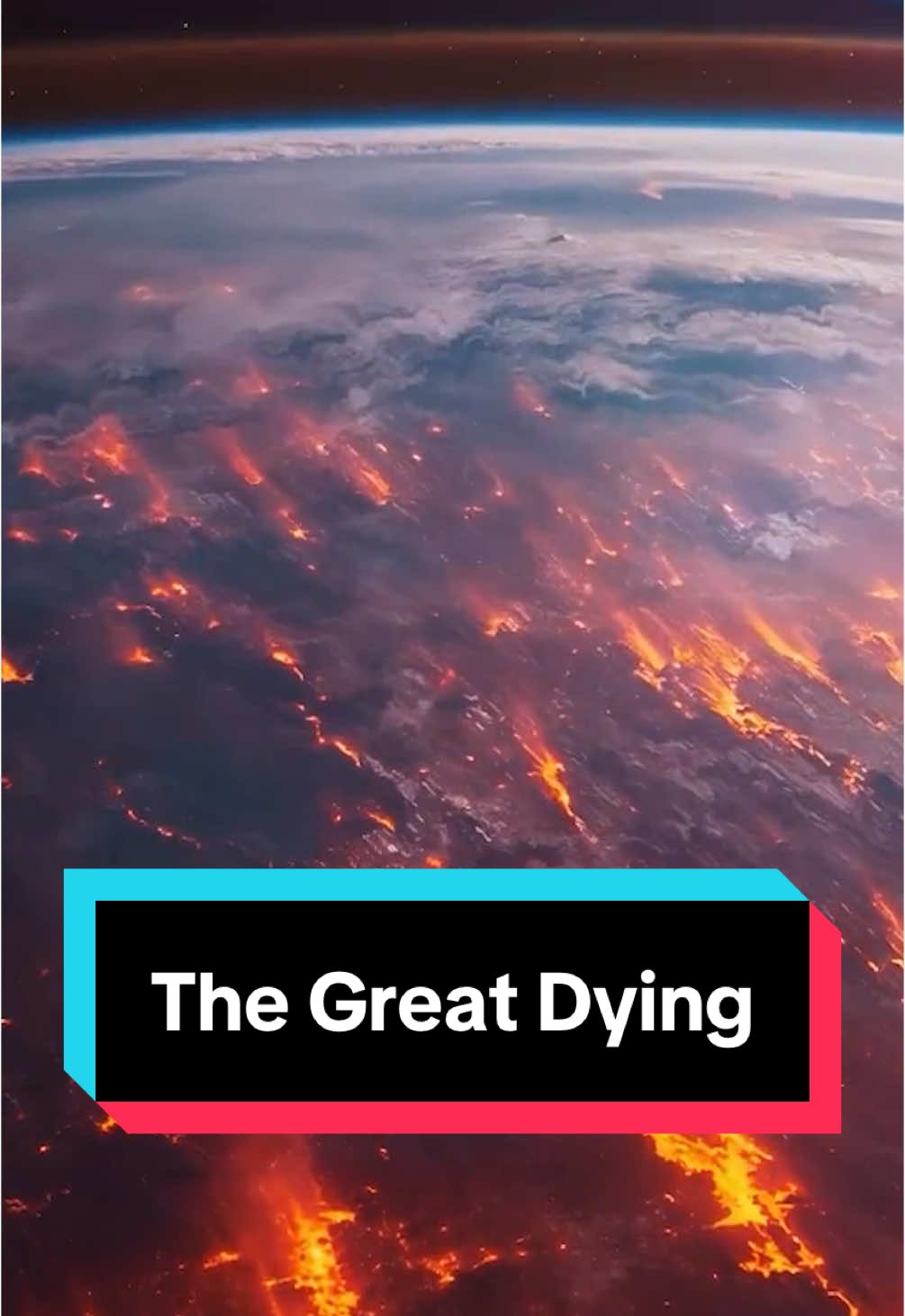 A post by @astrokobi on TikTok caption: The biggest mass extinction event in history wasn’t the dinosaur killing asteroid, it was The Great Dying… #space #dinosaur #physics #astronomy #astrokobi