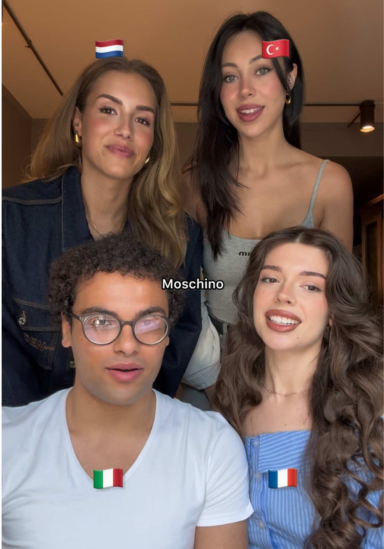 A post by @kiro_ebra on TikTok caption: Accent Challenge con delle amiche! 🇳🇱🇮🇹🇫🇷🇹🇷 #accentchallenge 