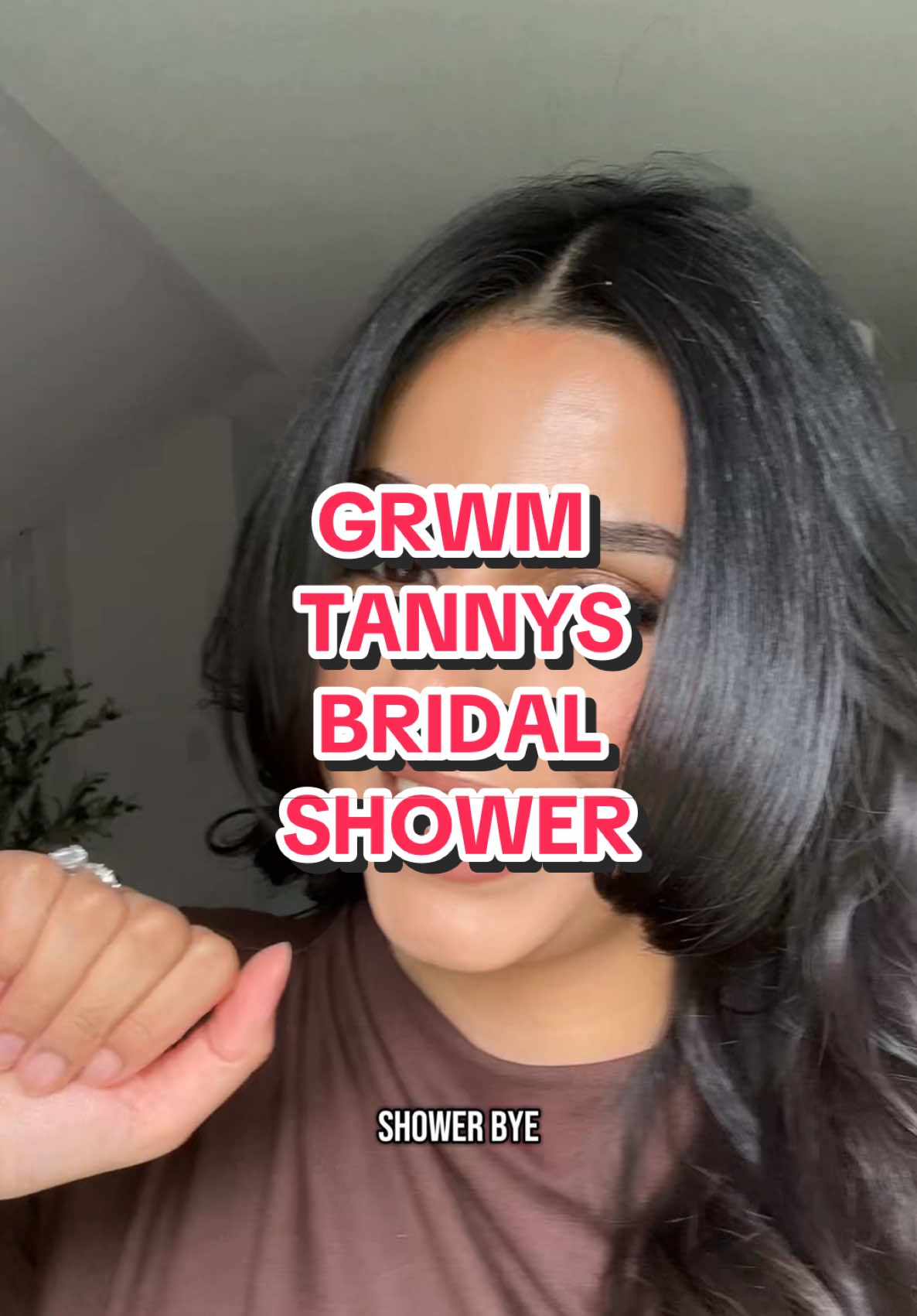 A post by @glambygilly on TikTok caption: It’s my cousins bridal shower 🥹🤎Wanted to show you guys the shower bts but ran outta time 😂 #grwm #makeuptiktok #bridalshower #weddingtiktok #getreadywithme  @Huda Beauty @BenefitCosmeticsCA @milkmakeup @Haus Labs by Lady Gaga @Hourglass Cosmetics @Laura Mercier @DALBA @Rare Beauty @makeupforever @Lilly Lashes @HouseOfLashes @Charlotte Tilbury @urban decay @Guerlain @about-face beauty 
