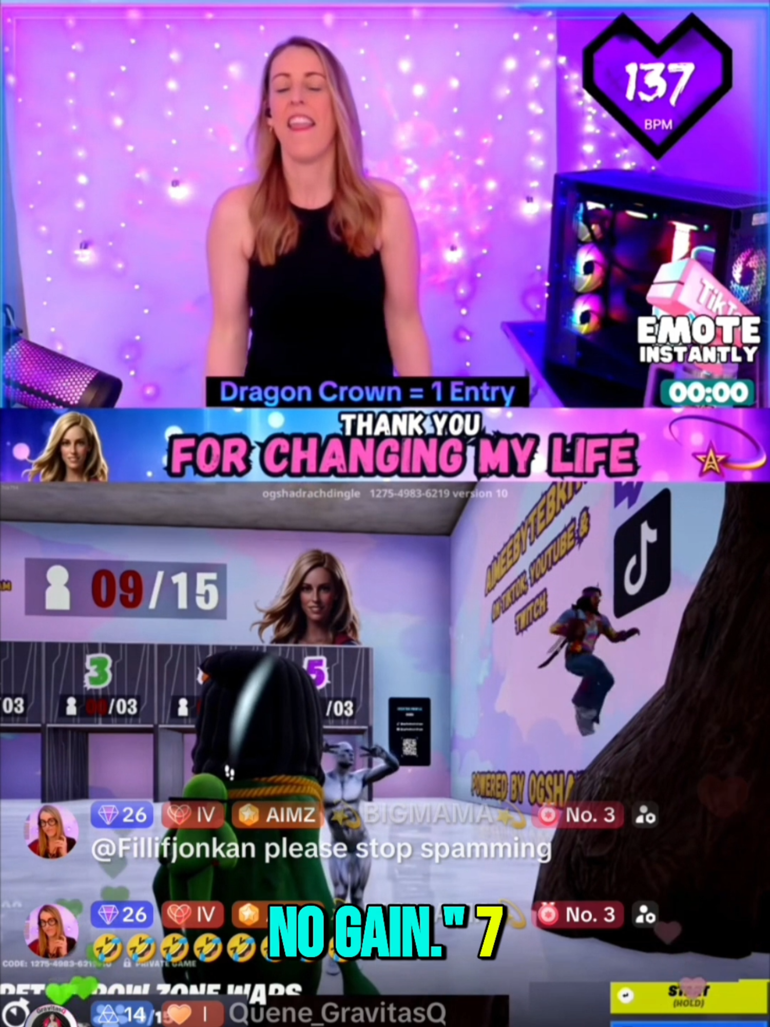 A post by @gaming_gravitasq on TikTok caption: Aimee struggles doing bicep curl challenge on TikTok Live Creator: @aimeebytebrite #tiktoklive #liveclips #tiktoklivemoments #tiktokgaming #tiktokuk #tiktokusa #tiktokaunz