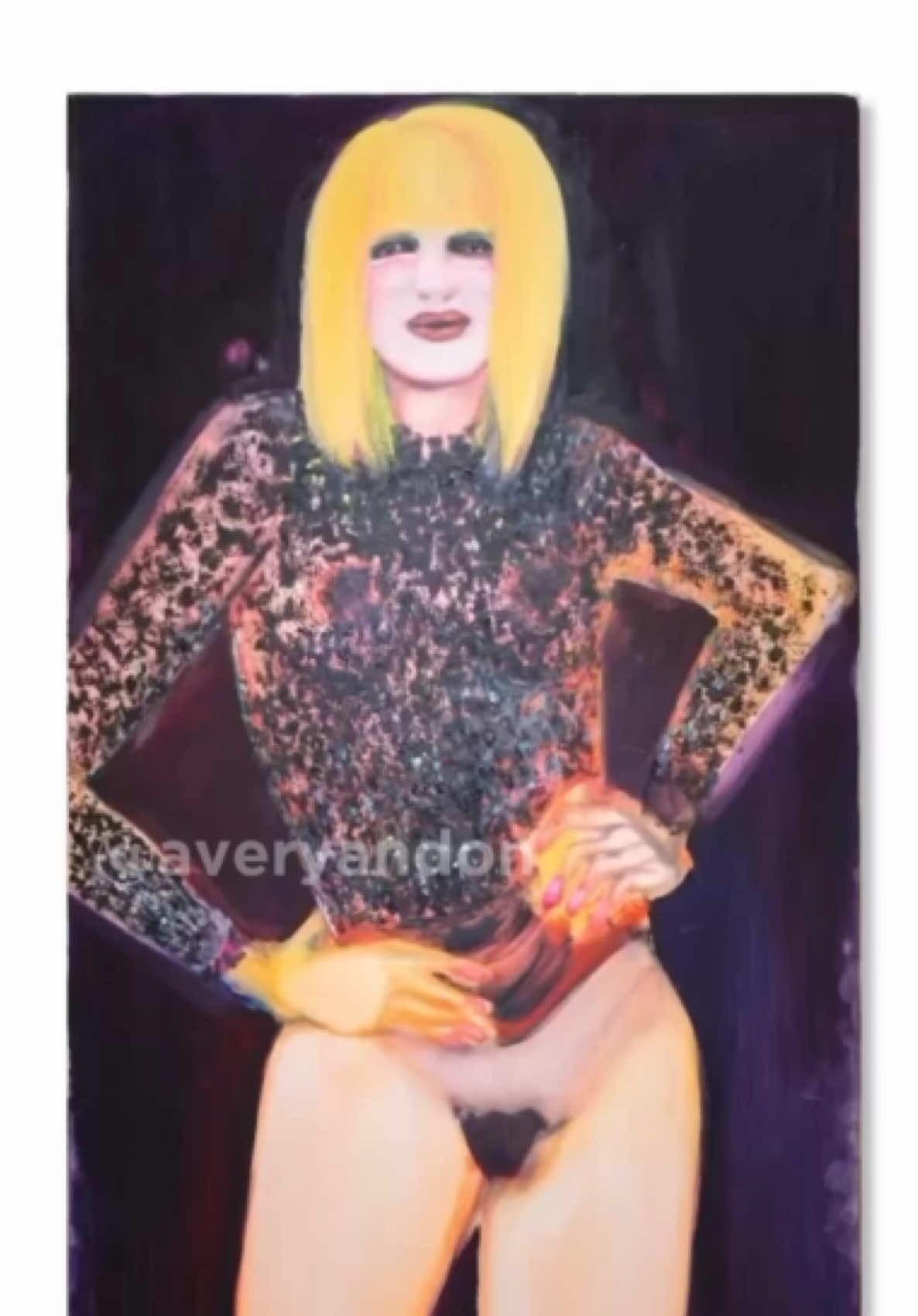 A post by @averyandon on TikTok caption: An incredible moment - Marlene Dumas's Miss January sold for $13.6 million. What do you think of this groundbreaking sale? Share your thoughts below. #artinvestment #luxurylifestyle #tangibleassets #artbusiness #wealthmindset #luxuryinvesting 