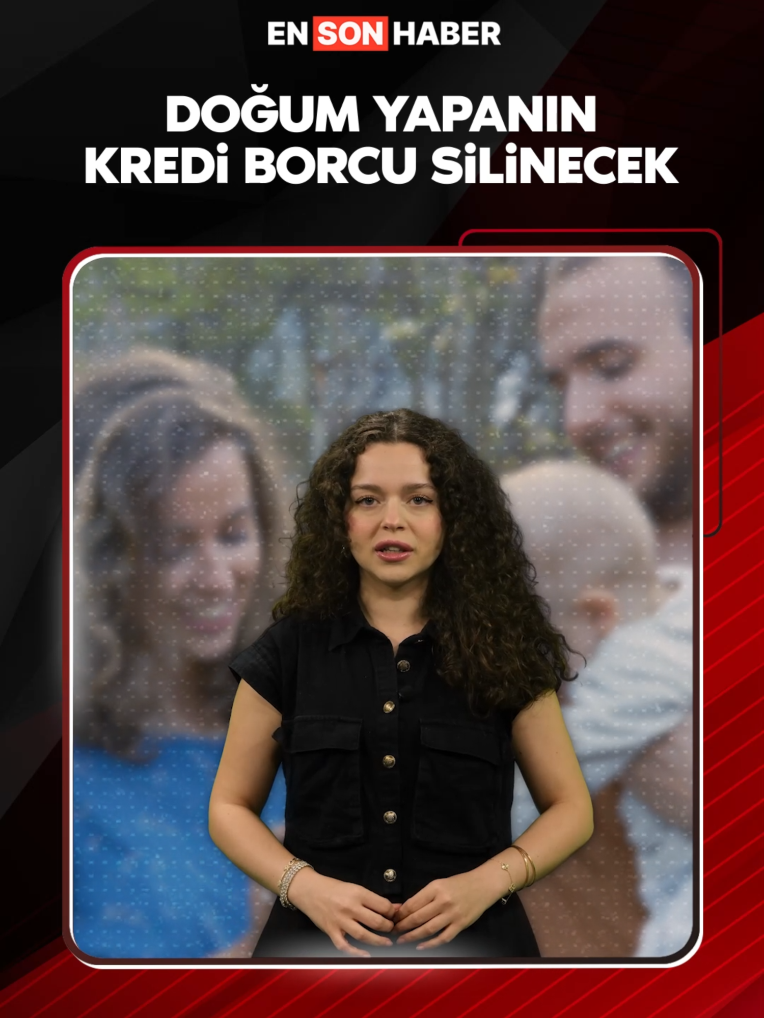 A post by @ensonhaber on TikTok caption: Türkiye'de düşen nüfus artış hızının ardından doğum yapmayı teşvik edecek yeni adımlar atılıyor. #doğum #borç #çocuk #nüfus #türkiye