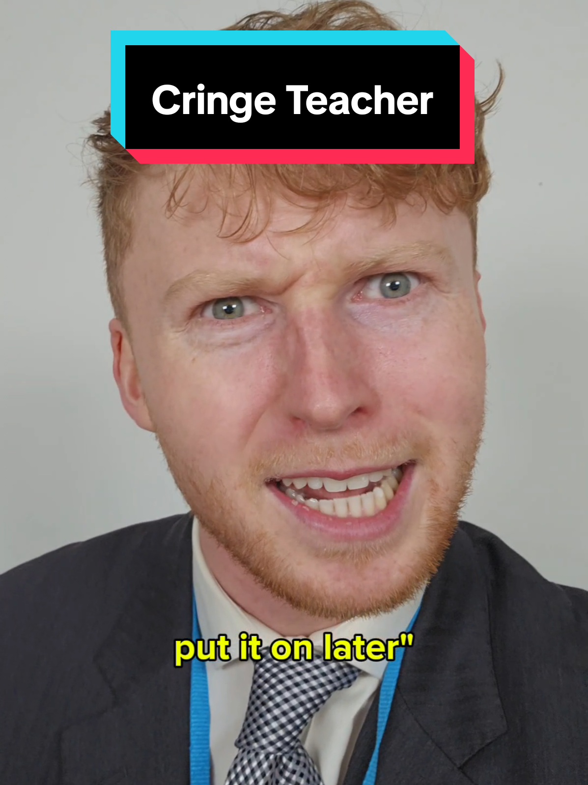 A post by @jjeverettrose on TikTok caption: That one cringe teacher that tried to be cool #fyp #foryou #relate #teacher #rap #cringe 
