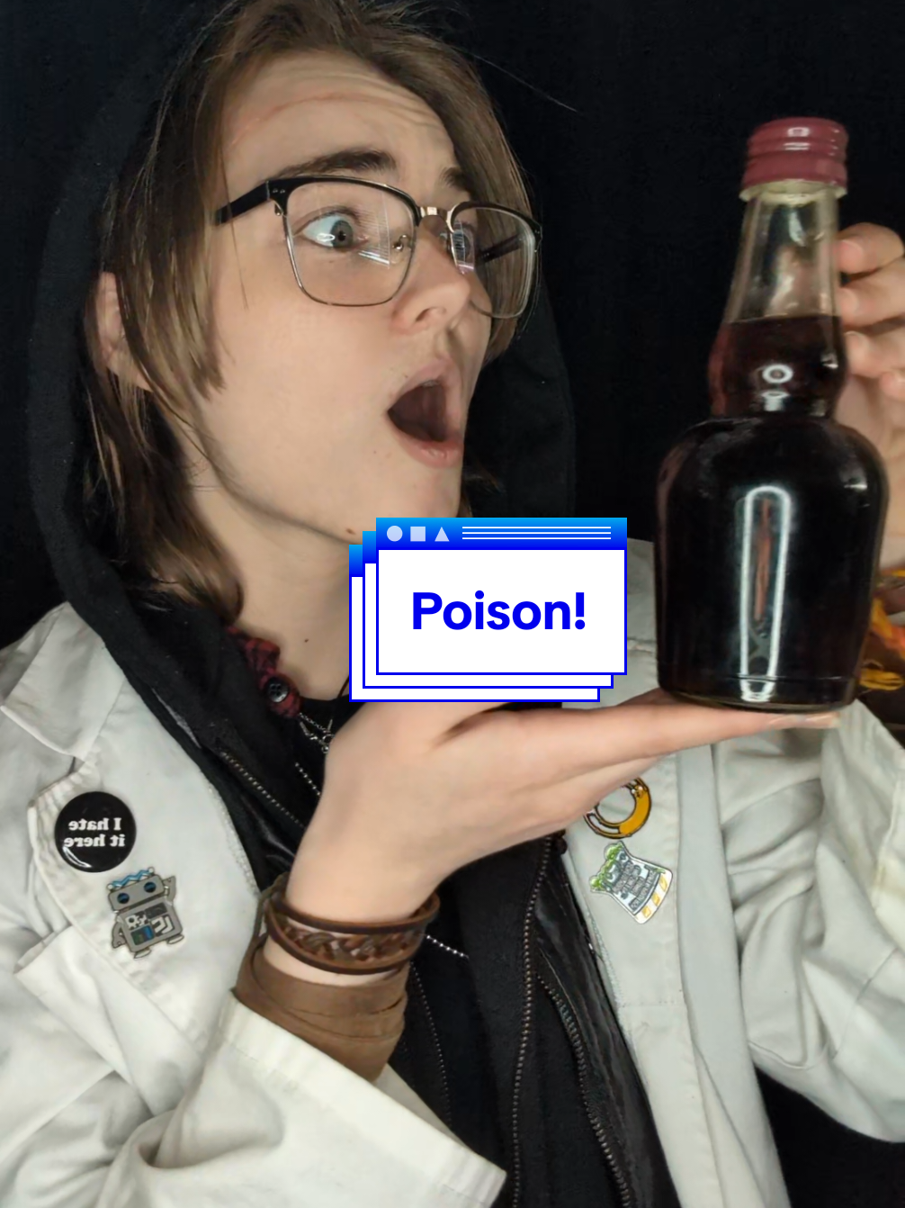 A post by @sleepy_sami on TikTok caption: ✨poison✨ God I'm so tired... my physical health has been ASS #sleepysami #scpresearcher #scptiktok #scpcosplay #scp #scptok #foryou #fyp #cosplay 