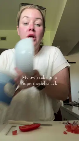 A post by @kailargibson on TikTok caption: Supermodel snacks might be my new personality #bethennyfrankel #SuperModel #snackideas #snacks 