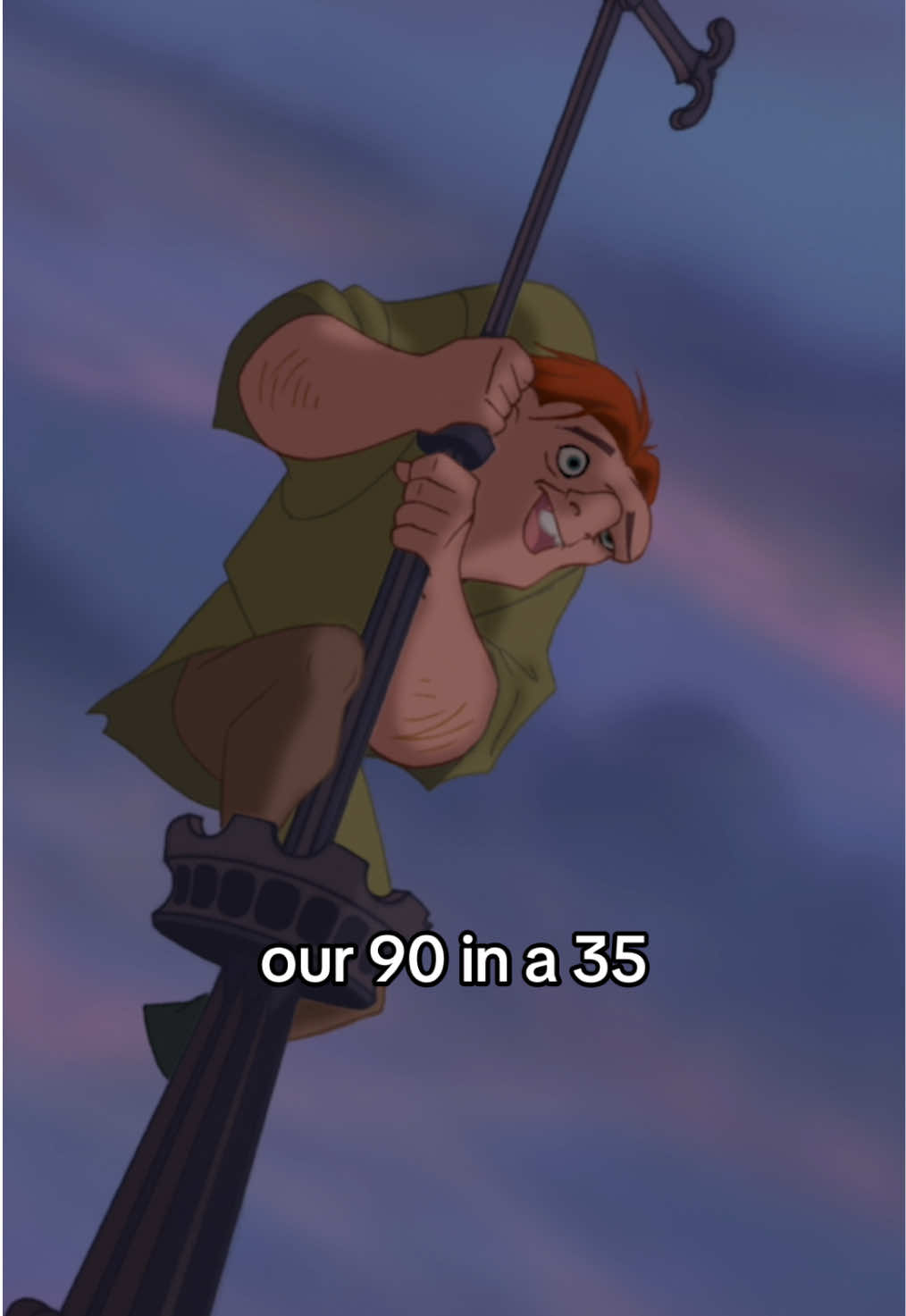 A post by @disneyanimation on TikTok caption: Let’s goooo 🎥: The Hunchback of Notre Dame, streaming on #DisneyPlus #90ina35 