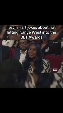 A post by @worldstar on TikTok caption: #KevinHart jokes about not letting #KanyeWest into the #BETAwards 🗣️👀