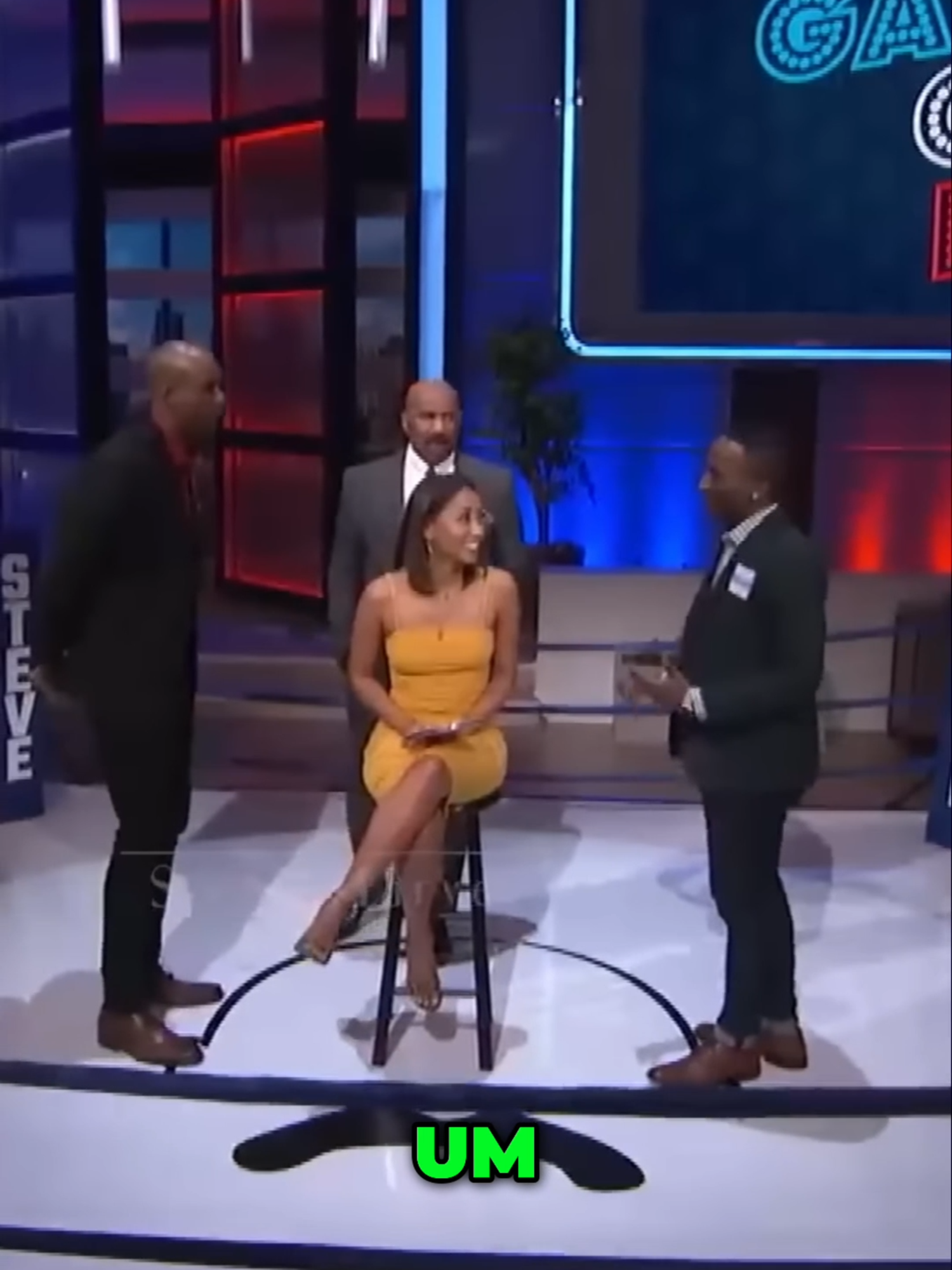 A post by @steveharvey on TikTok caption: Steve Harvey's Wildest Pick-Up Lines EVER! (Game Show CHAOS) #steveharvey #funny