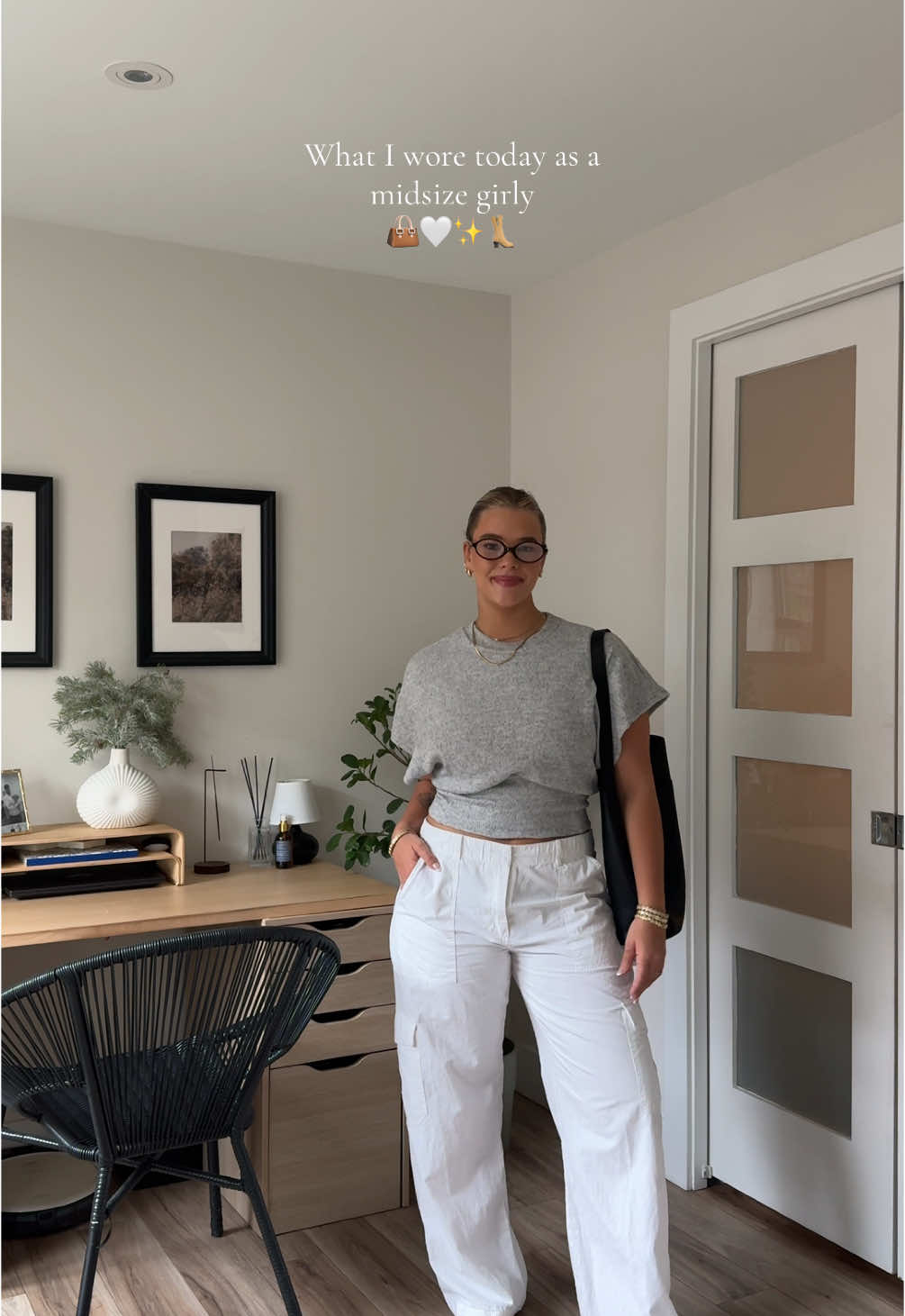 A post by @samanthaalfred on TikTok caption: What I wore today as a midsize girly 👢✨🤍👜 #whatiworetoday #OOTD #styleinspo #fashiontiktok #midsizestyleinspo #midsizefashion #midsizeootd #midsizestyle #outfitoftheday #ootd #summeroutfitidea 