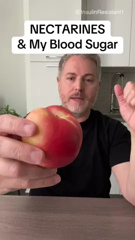 A post by @insulinresistant1 on TikTok caption: Nectarines and my blood sugar. How do they affect my glucose levels? ##bloodsugar##glucose##insulinresistant1##nectarine