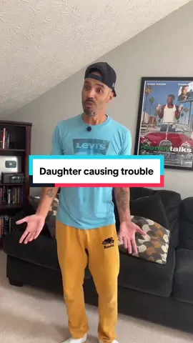 A post by @jasonbankscomedy on TikTok caption: POV: your daughter starts trouble with every girl in her school. 